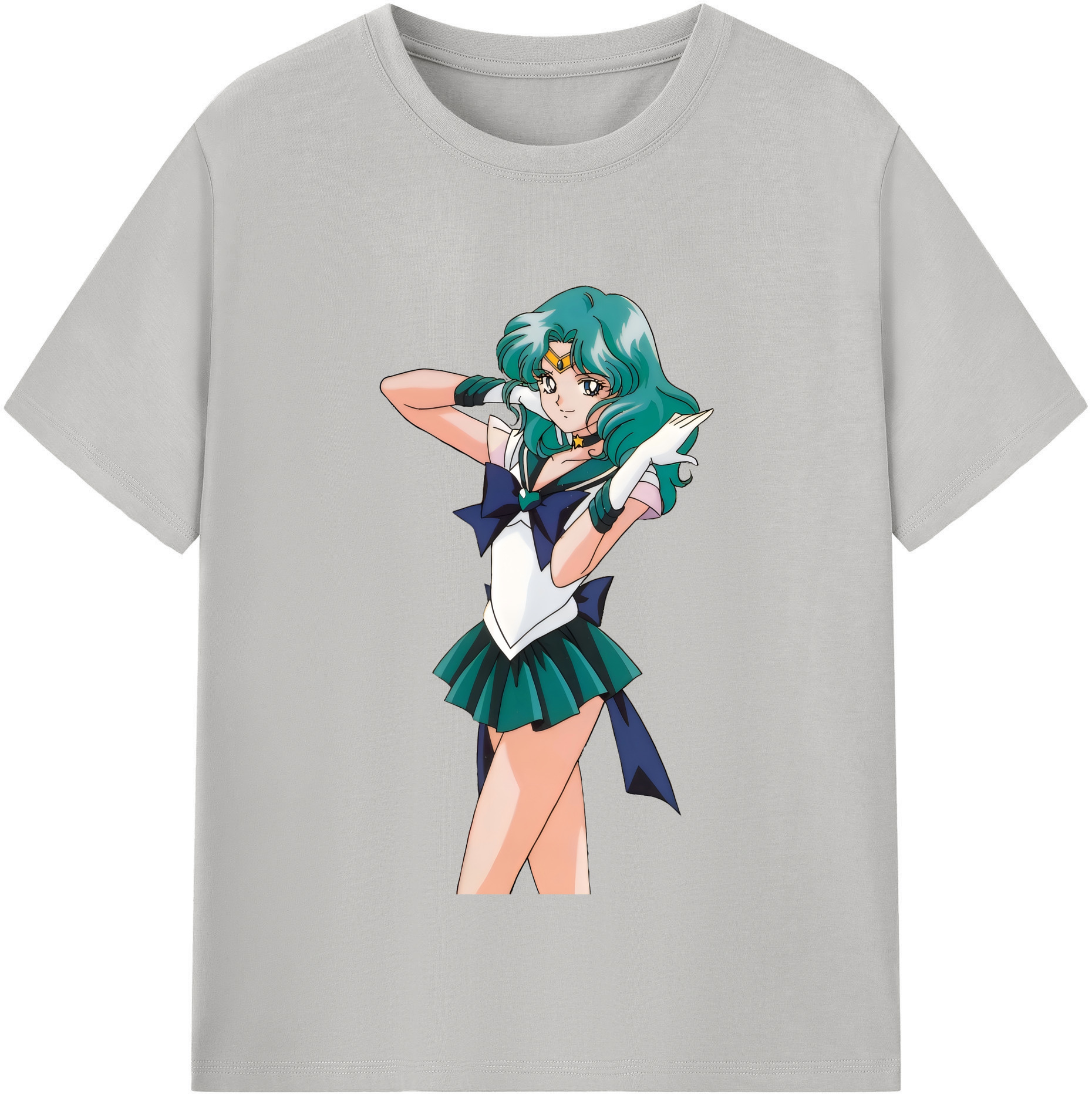 （画像用） 美少女戦士セーラームーン 海王 みちる（かいおう みちる） Sailor Moon Kaiou Michiru 綿100％半袖Tシャツ（フロントプリント）