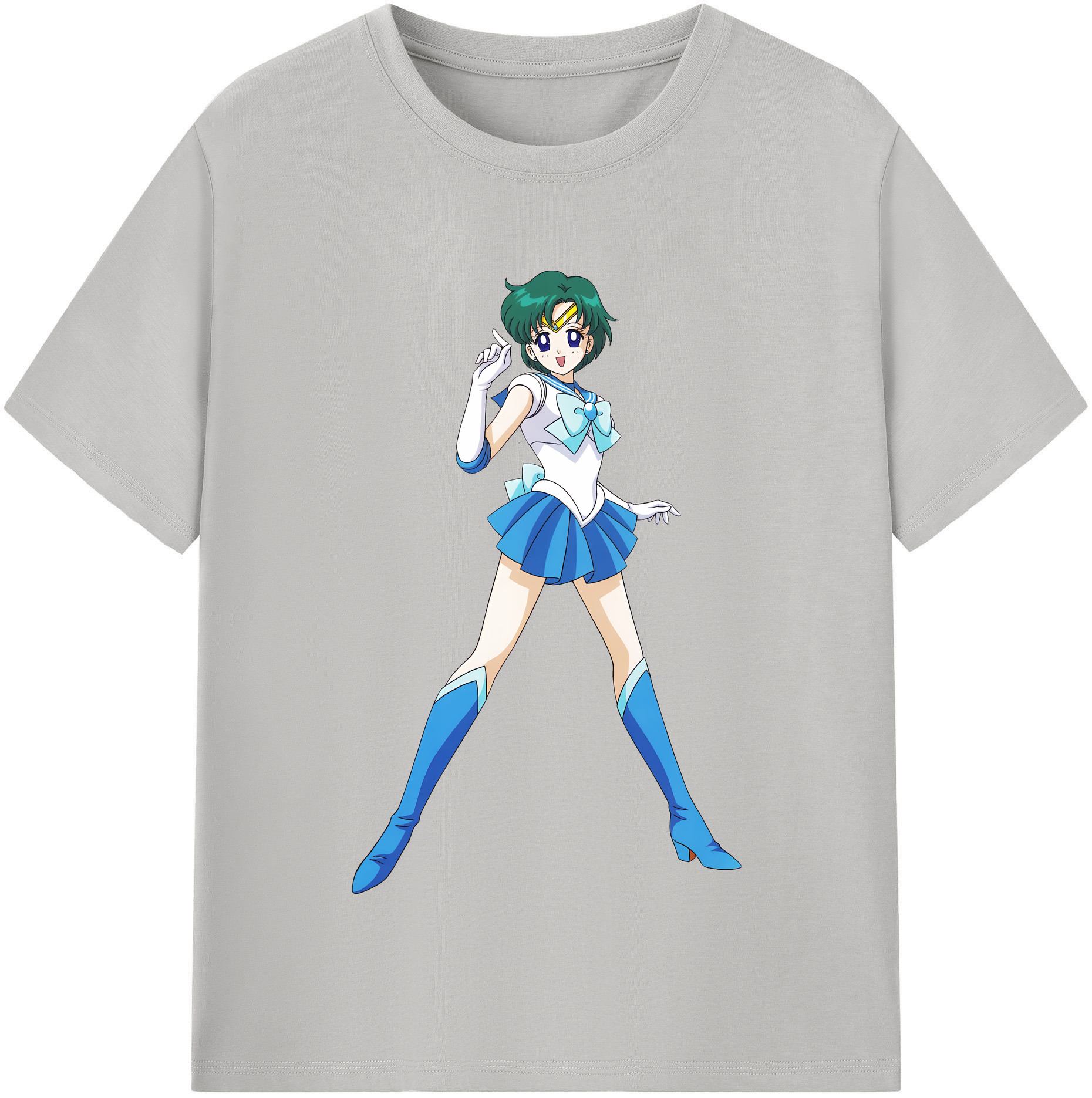 （画像用） 美少女戦士セーラームーン 海王 みちる（かいおう みちる） Sailor Moon Kaiou Michiru 綿100％半袖Tシャツ（フロントプリント）