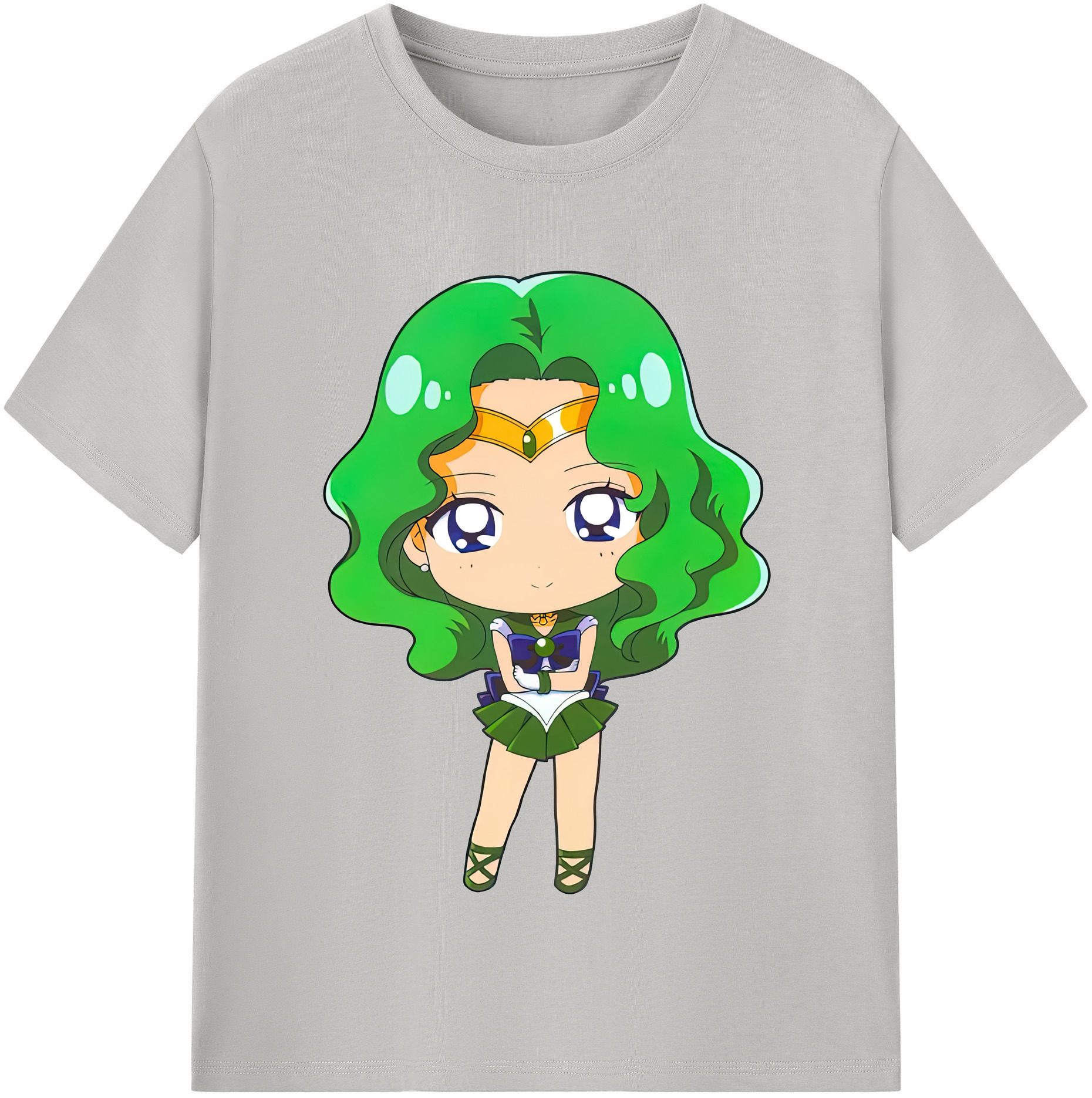 （画像用） 美少女戦士セーラームーン 海王 みちる（かいおう みちる） Sailor Moon Kaiou Michiru 綿100％半袖Tシャツ（フロントプリント）