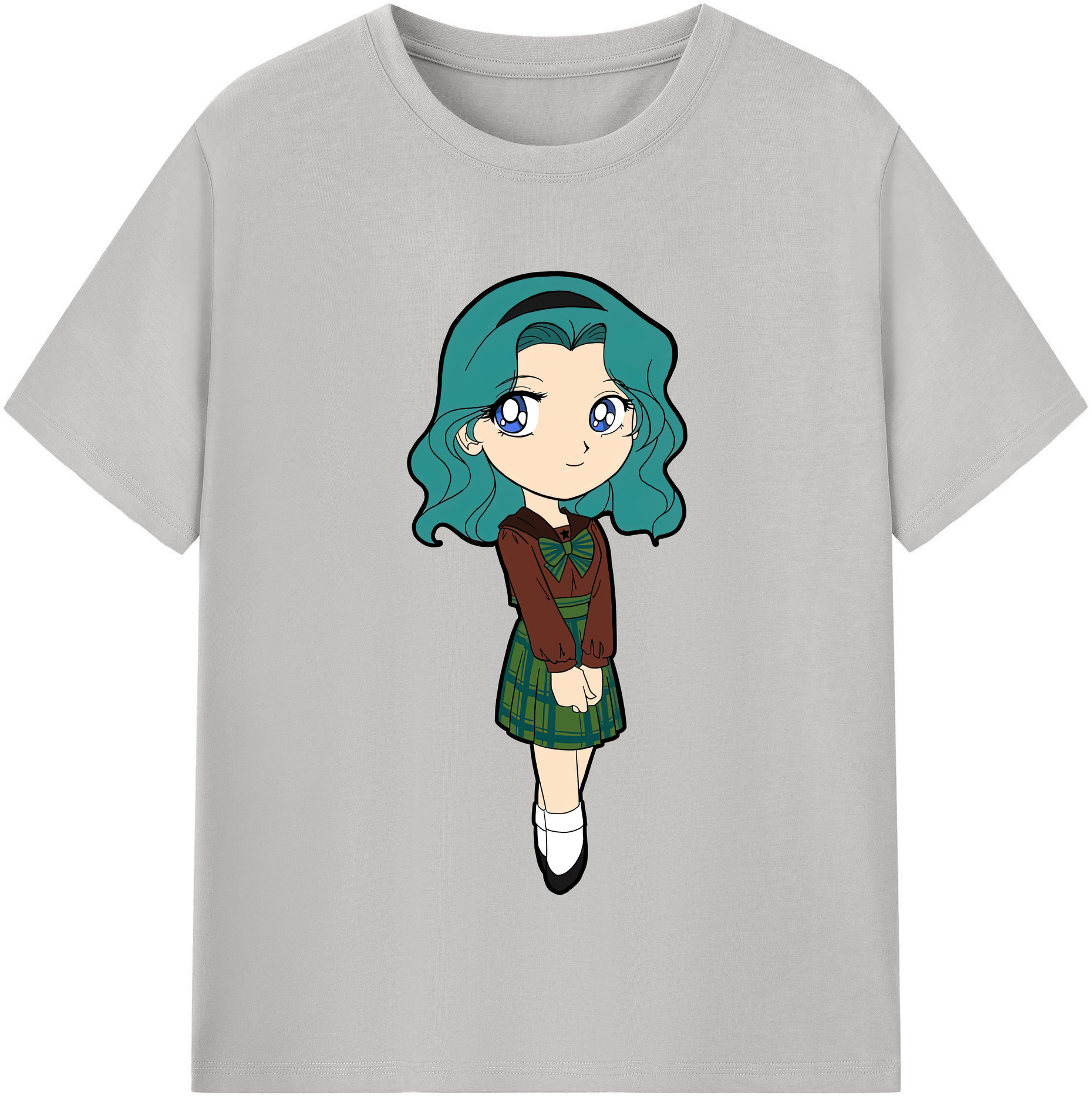 （画像用） 美少女戦士セーラームーン 海王 みちる（かいおう みちる） Sailor Moon Kaiou Michiru 綿100％半袖Tシャツ（フロントプリント）