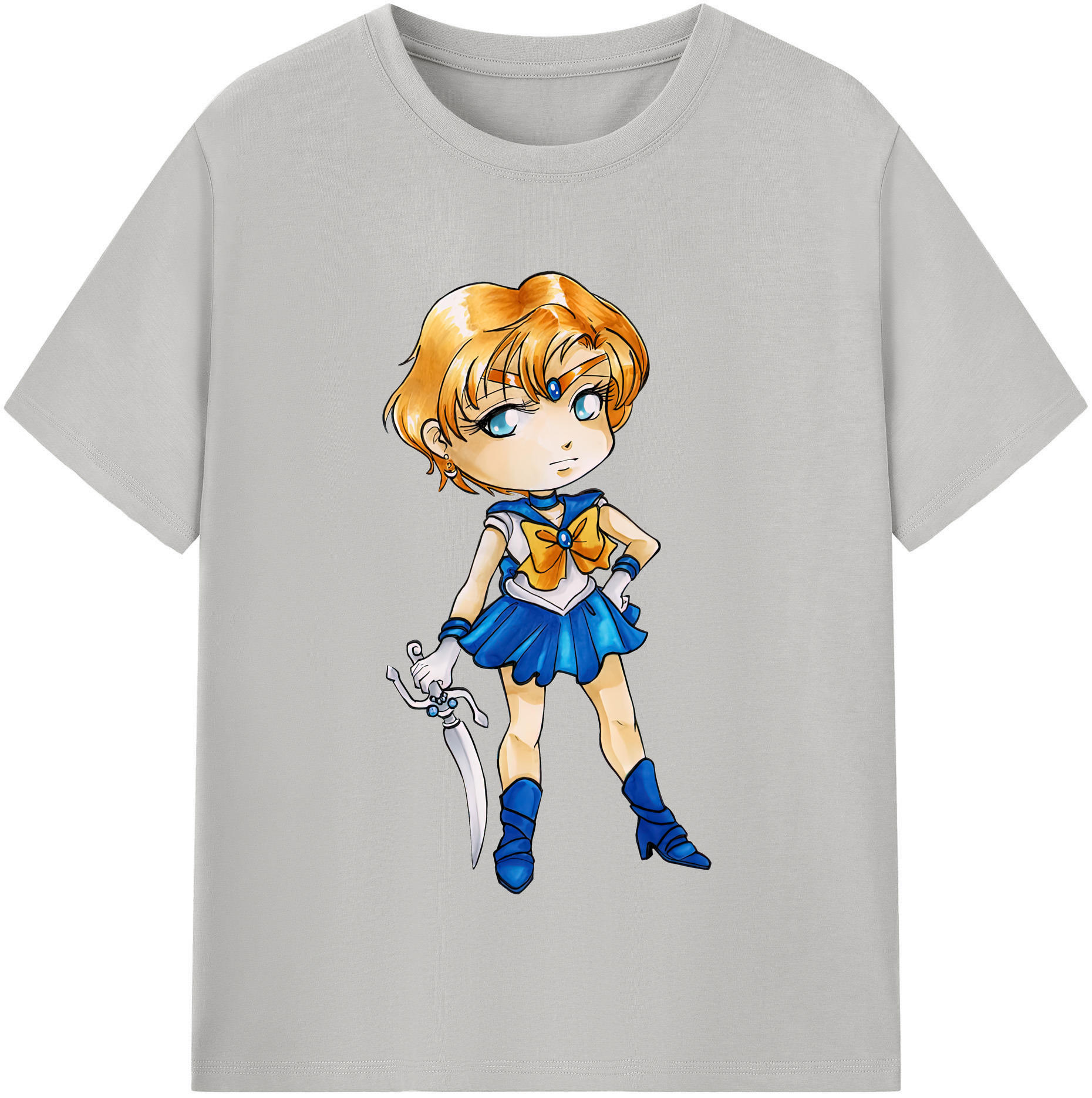 （画像用） 美少女戦士セーラームーン 天王はるか Sailor Moon Tenoh Haruka 綿100％半袖Tシャツ（フロントプリント）