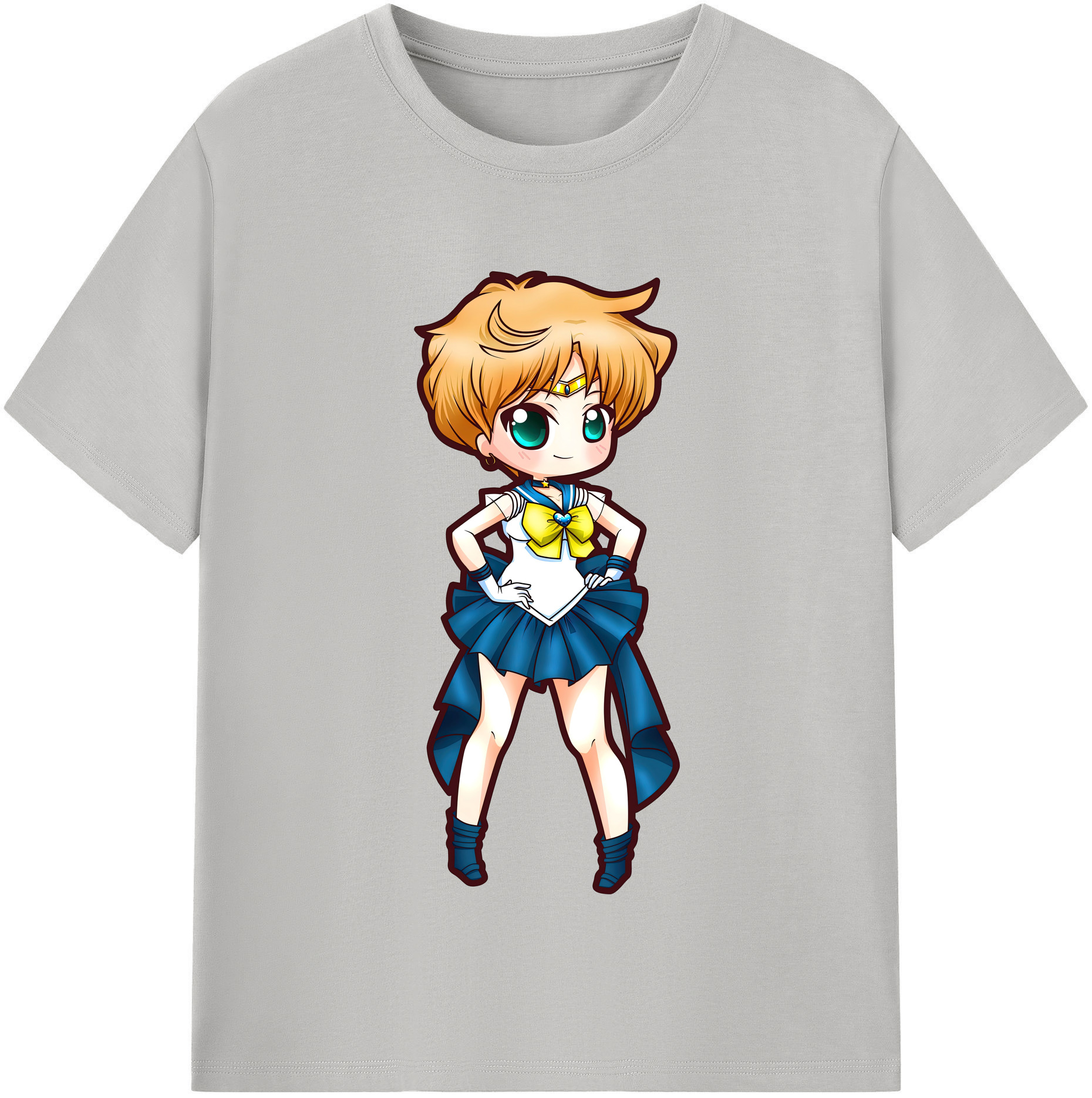 （画像用） 美少女戦士セーラームーン 天王はるか Sailor Moon Tenoh Haruka 綿100％半袖Tシャツ（フロントプリント）