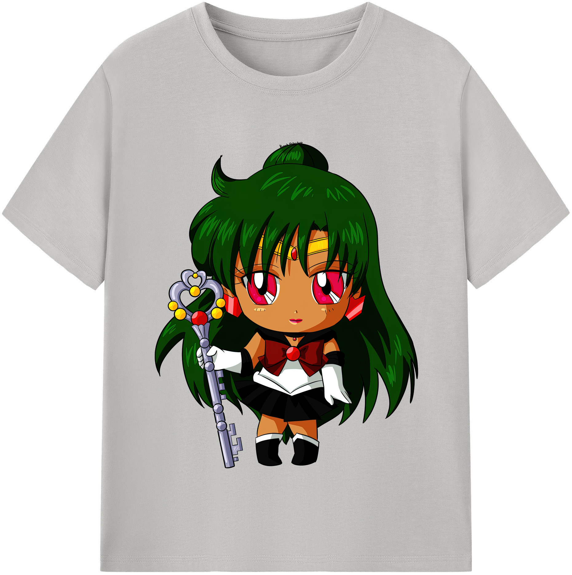 （画像用） 美少女戦士セーラームーン 冥王せつな Sailor Moon Meiou Setsuna 綿100％半袖Tシャツ（フロントプリント）