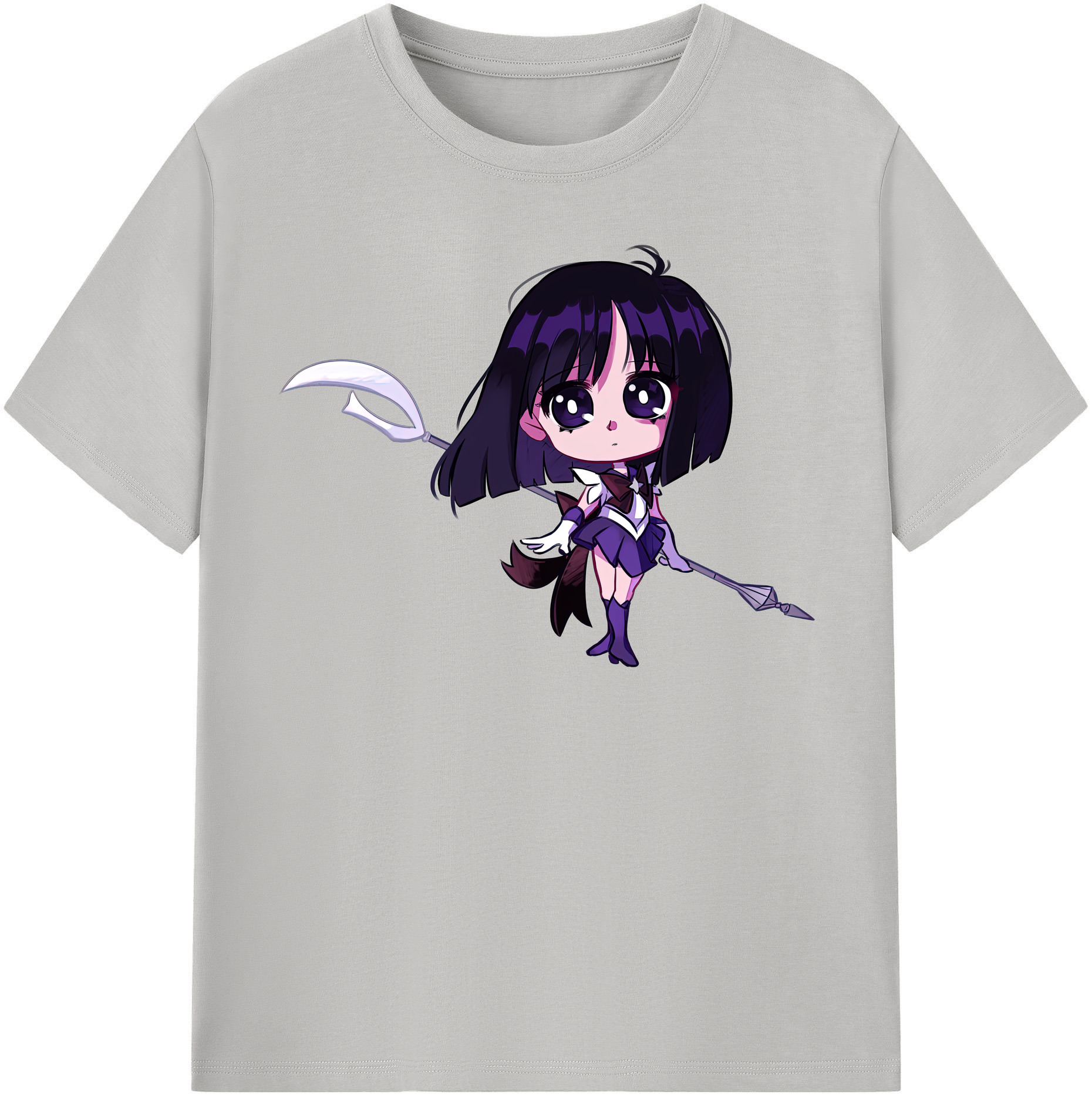 （画像用） 美少女戦士セーラームーン 土萠ほたる Sailor Moon Tomoe Hotaru （セーラーサターン；Sailor Saturn） 綿100％半袖Tシャツ（フロントプリント）