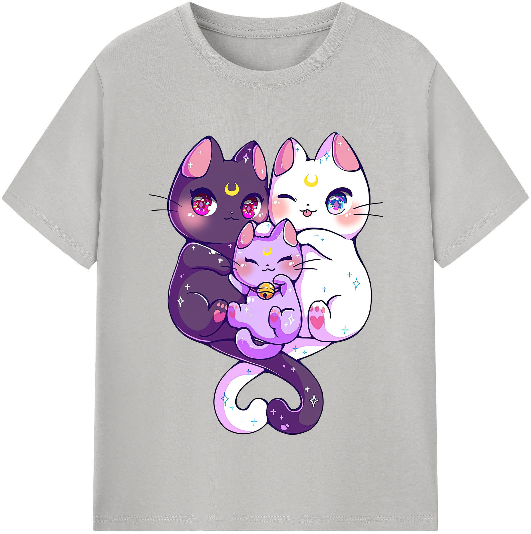 （画像用） 美少女戦士セーラームーン Sailor Moon 綿100％半袖Tシャツ（フロントプリント）