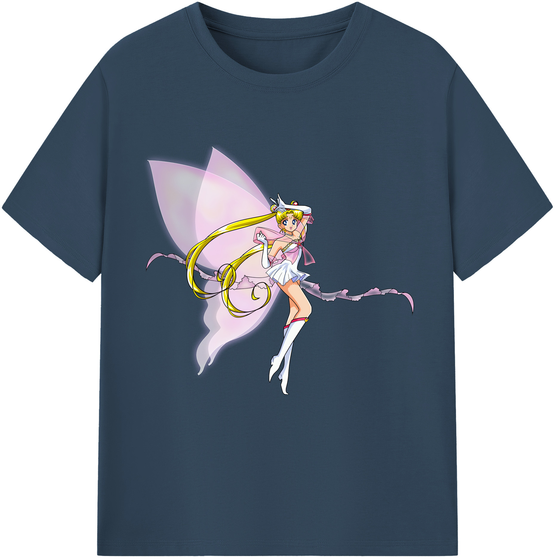 （画像用） 美少女戦士セーラームーン 月野 うさぎ つきの うさぎ Sailor Moon Tsukino Usagi 綿100％半袖Tシャツ（フロントプリント）