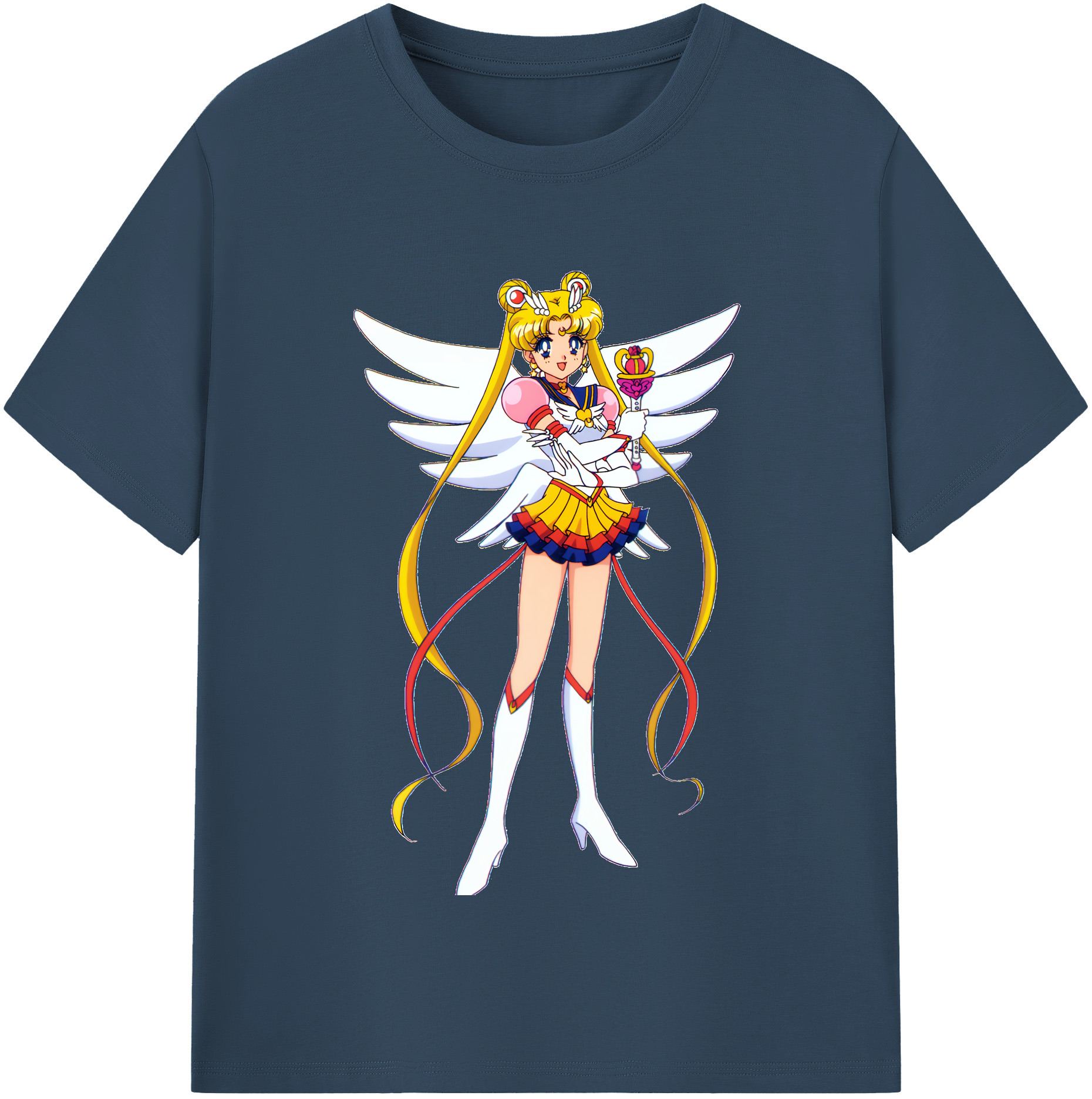 （画像用） 美少女戦士セーラームーン 月野 うさぎ つきの うさぎ Sailor Moon Tsukino Usagi 綿100％半袖Tシャツ（フロントプリント）