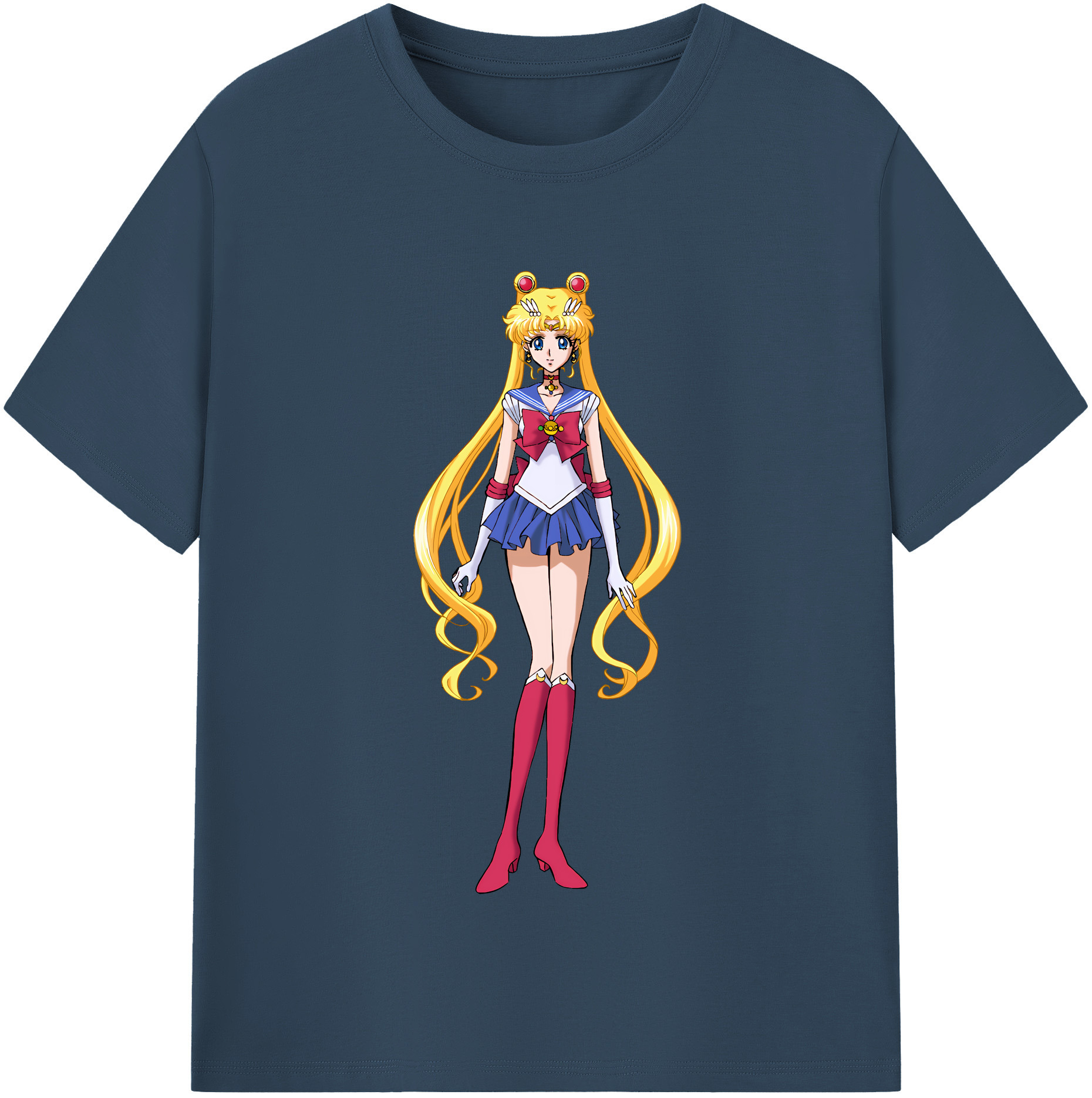 （画像用） 美少女戦士セーラームーン 月野 うさぎ つきの うさぎ Sailor Moon Tsukino Usagi 綿100％半袖Tシャツ（フロントプリント）