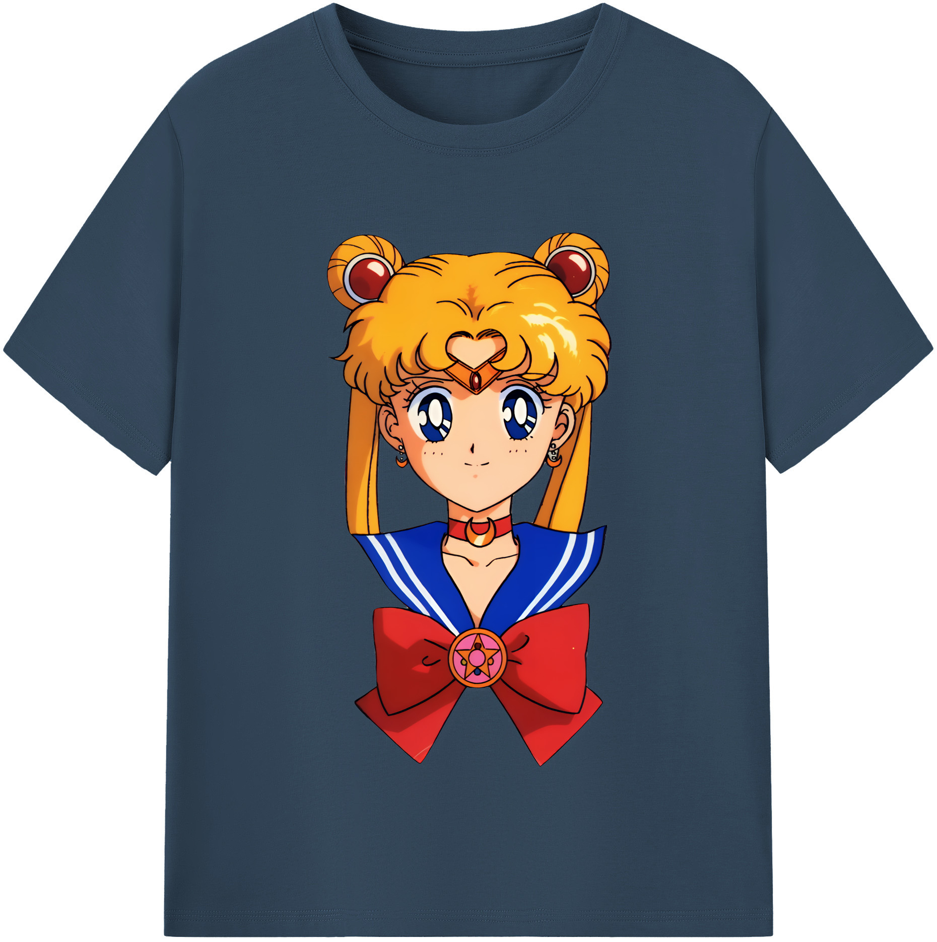 （画像用） 美少女戦士セーラームーン 月野 うさぎ つきの うさぎ Sailor Moon Tsukino Usagi 綿100％半袖Tシャツ（フロントプリント）