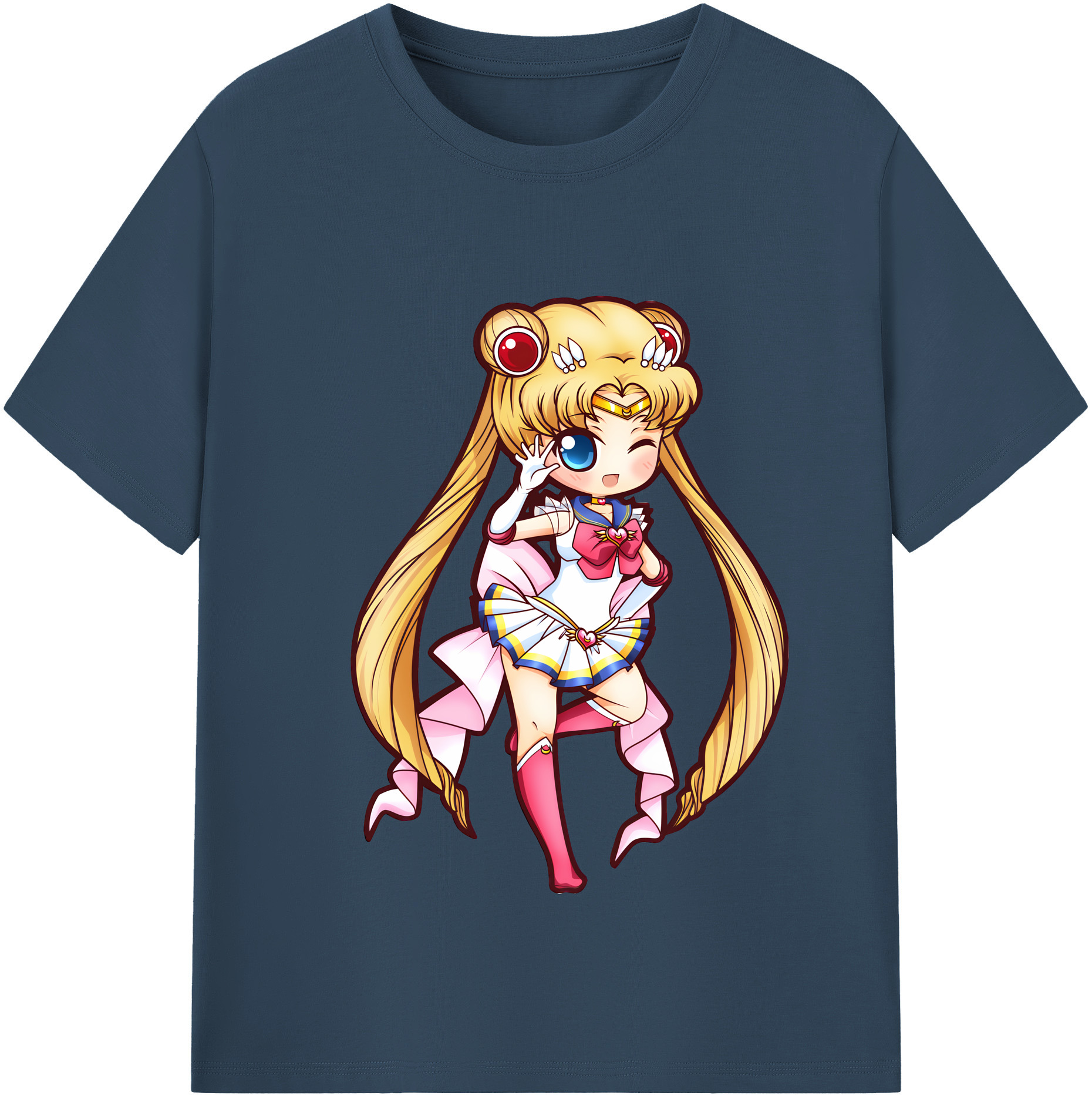 （画像用） 美少女戦士セーラームーン 月野 うさぎ つきの うさぎ Sailor Moon Tsukino Usagi 綿100％半袖Tシャツ（フロントプリント）