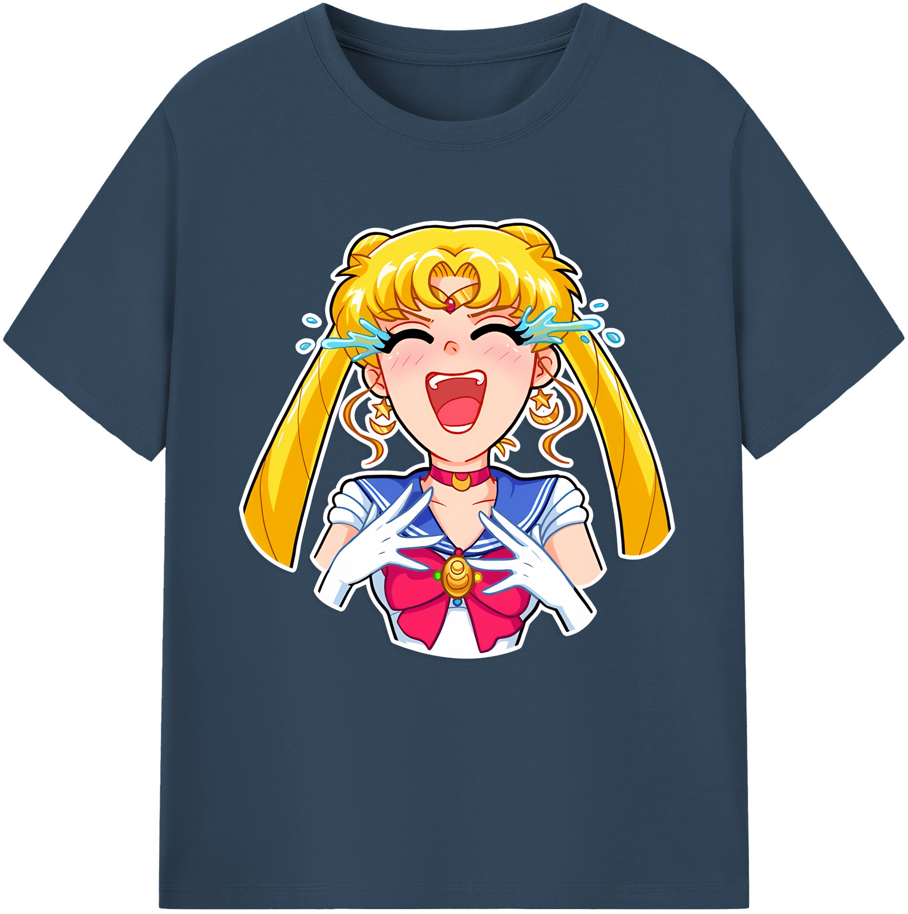 （画像用） 美少女戦士セーラームーン 月野 うさぎ つきの うさぎ Sailor Moon Tsukino Usagi 綿100％半袖Tシャツ（フロントプリント）
