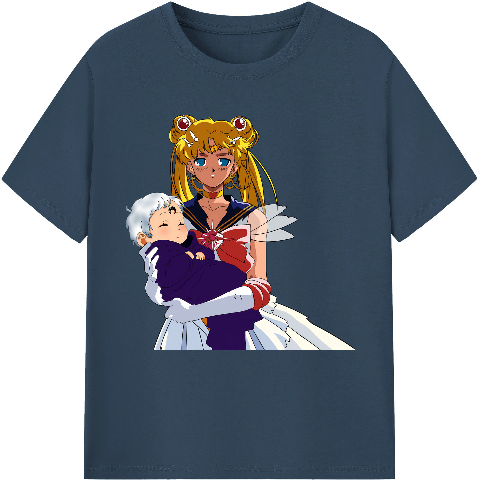 （画像用） 美少女戦士セーラームーン 月野 うさぎ つきの うさぎ Sailor Moon Tsukino Usagi 綿100％半袖Tシャツ（フロントプリント）