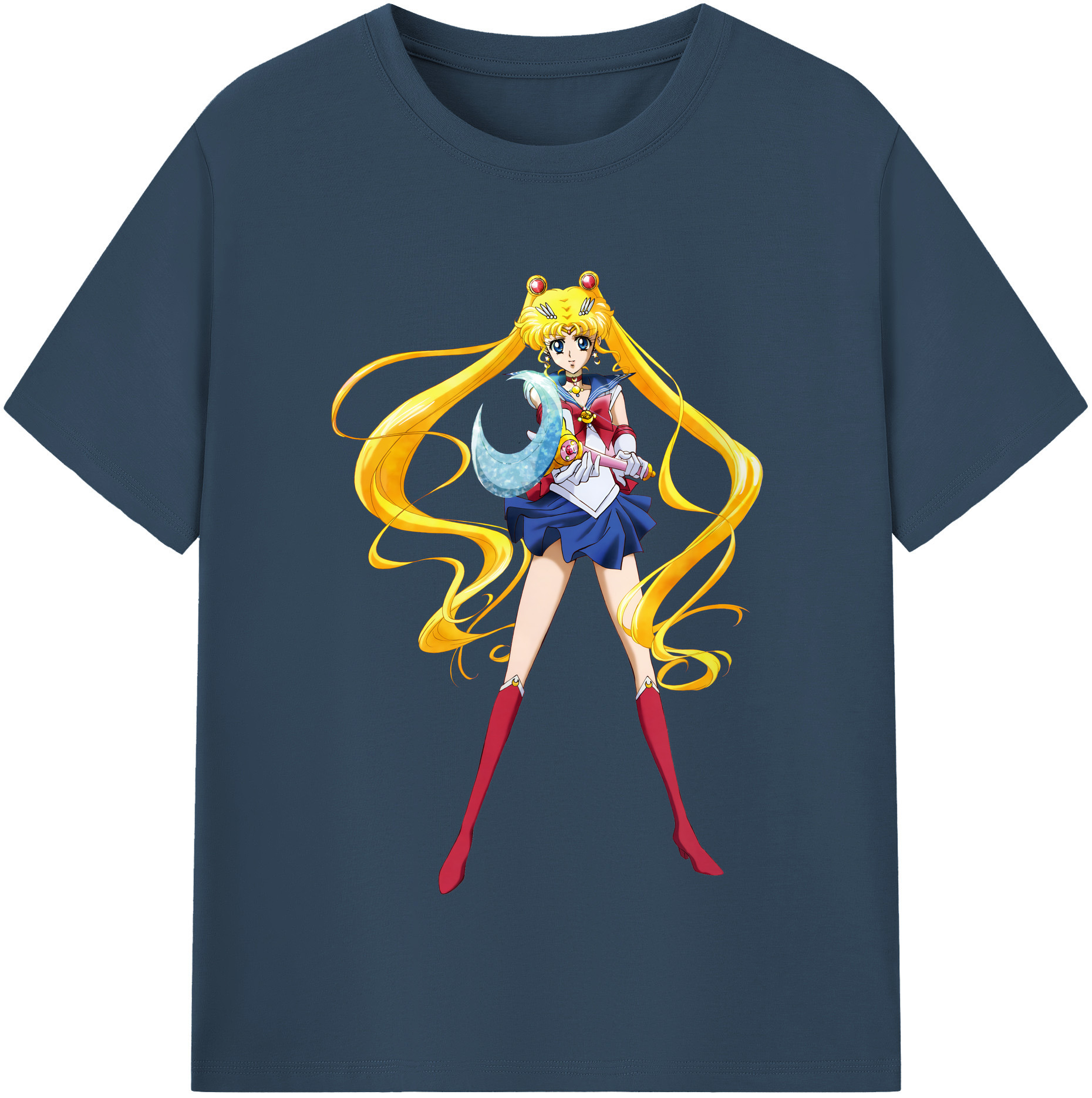 （画像用） 美少女戦士セーラームーン 月野 うさぎ つきの うさぎ Sailor Moon Tsukino Usagi 綿100％半袖Tシャツ（フロントプリント）