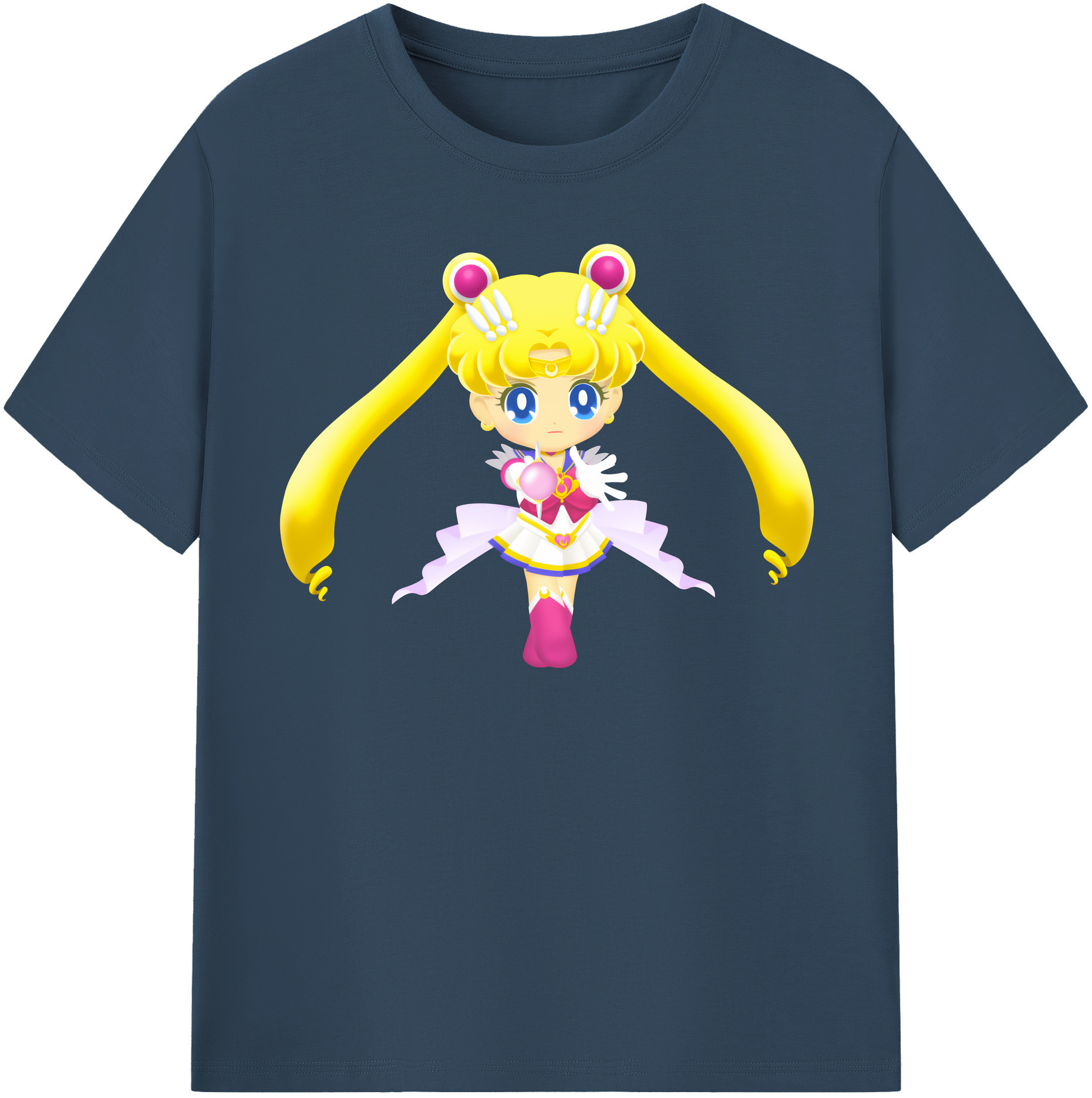 （画像用） 美少女戦士セーラームーン 月野 うさぎ つきの うさぎ Sailor Moon Tsukino Usagi 綿100％半袖Tシャツ（フロントプリント）
