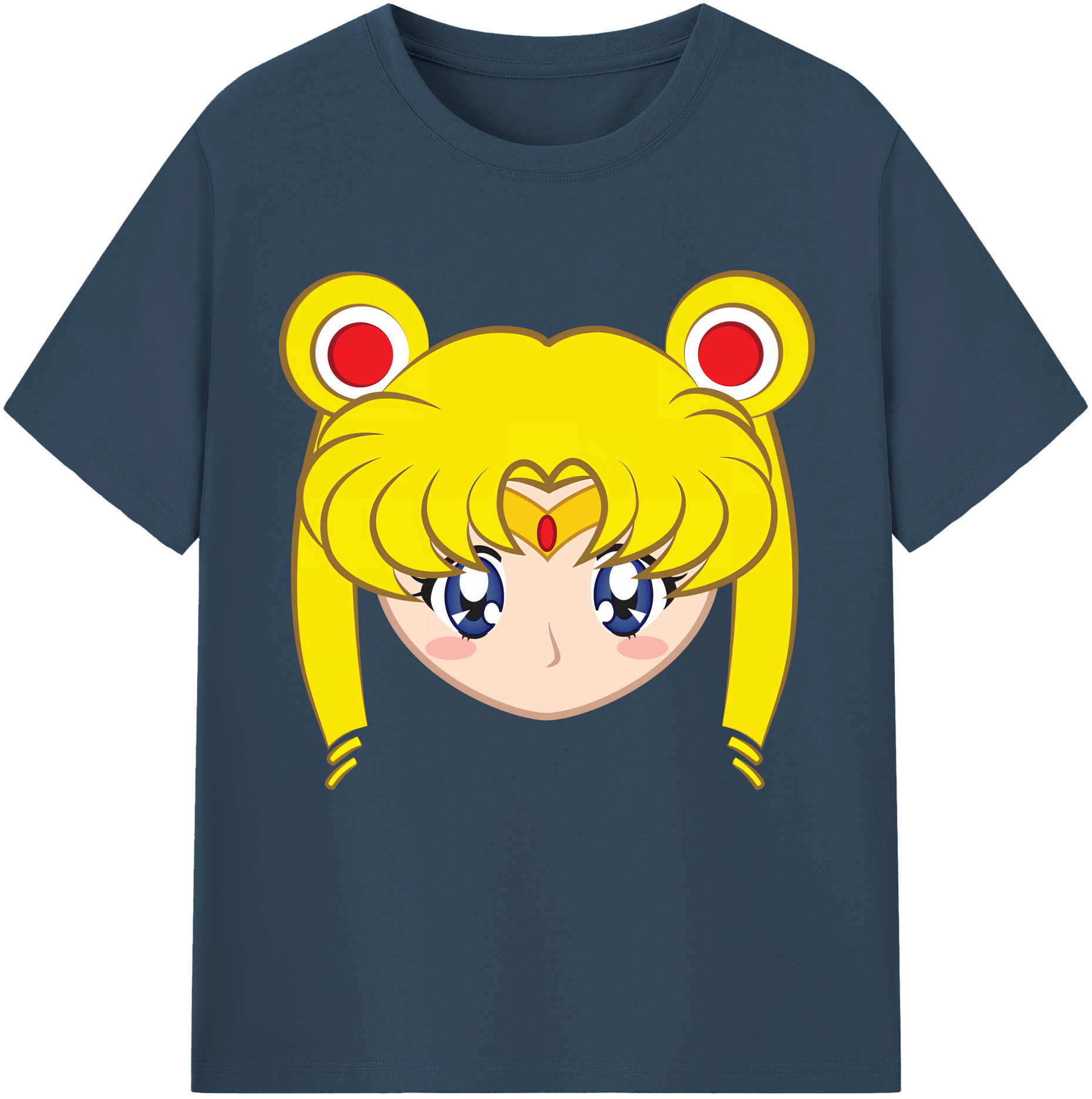 （画像用） 美少女戦士セーラームーン 月野 うさぎ つきの うさぎ Sailor Moon Tsukino Usagi 綿100％半袖Tシャツ（フロントプリント）