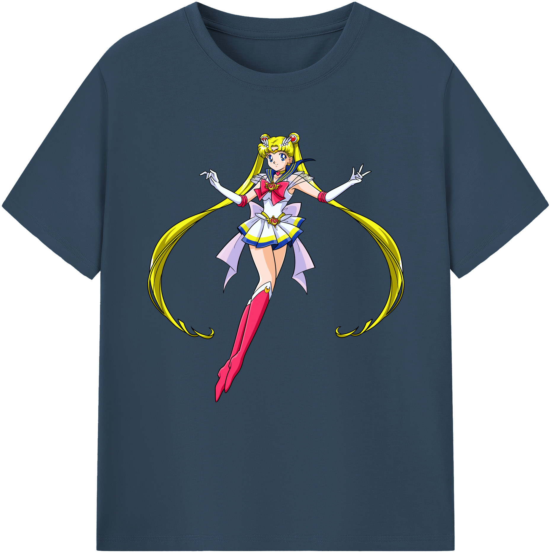 （画像用） 美少女戦士セーラームーン 月野 うさぎ つきの うさぎ Sailor Moon Tsukino Usagi 綿100％半袖Tシャツ（フロントプリント）