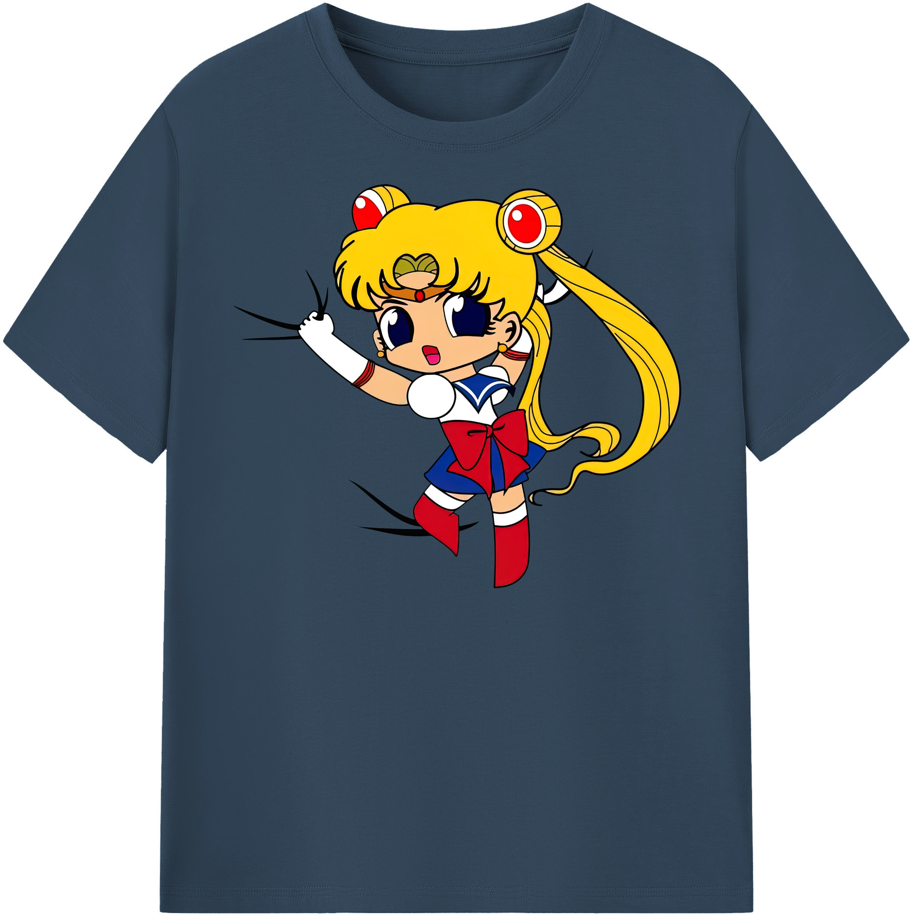 （画像用） 美少女戦士セーラームーン 月野 うさぎ つきの うさぎ Sailor Moon Tsukino Usagi 綿100％半袖Tシャツ（フロントプリント）