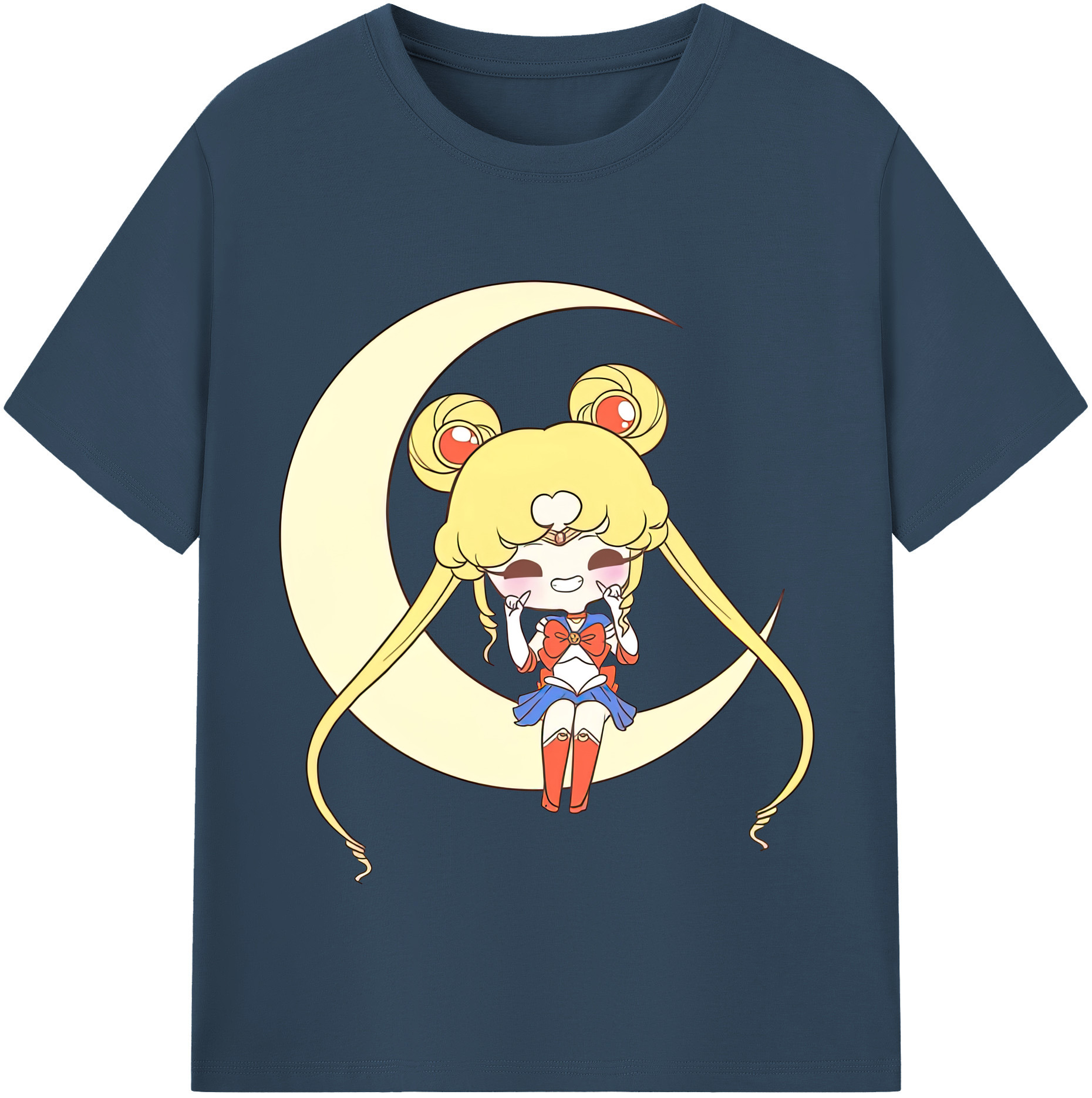 （画像用） 美少女戦士セーラームーン 月野 うさぎ つきの うさぎ Sailor Moon Tsukino Usagi 綿100％半袖Tシャツ（フロントプリント）