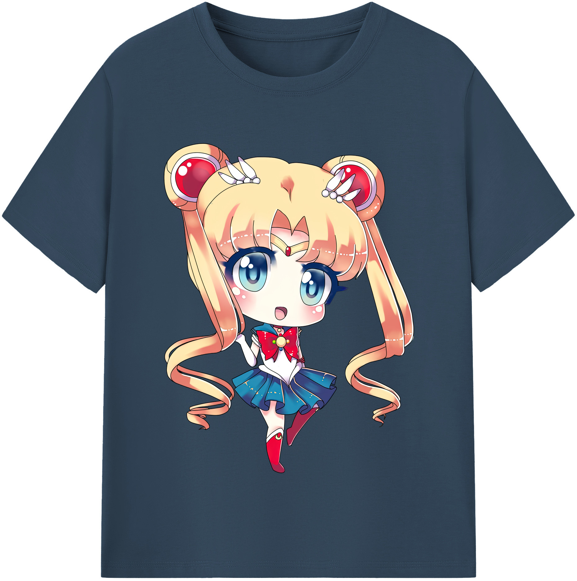 （画像用） 美少女戦士セーラームーン 月野 うさぎ つきの うさぎ Sailor Moon Tsukino Usagi 綿100％半袖Tシャツ（フロントプリント）