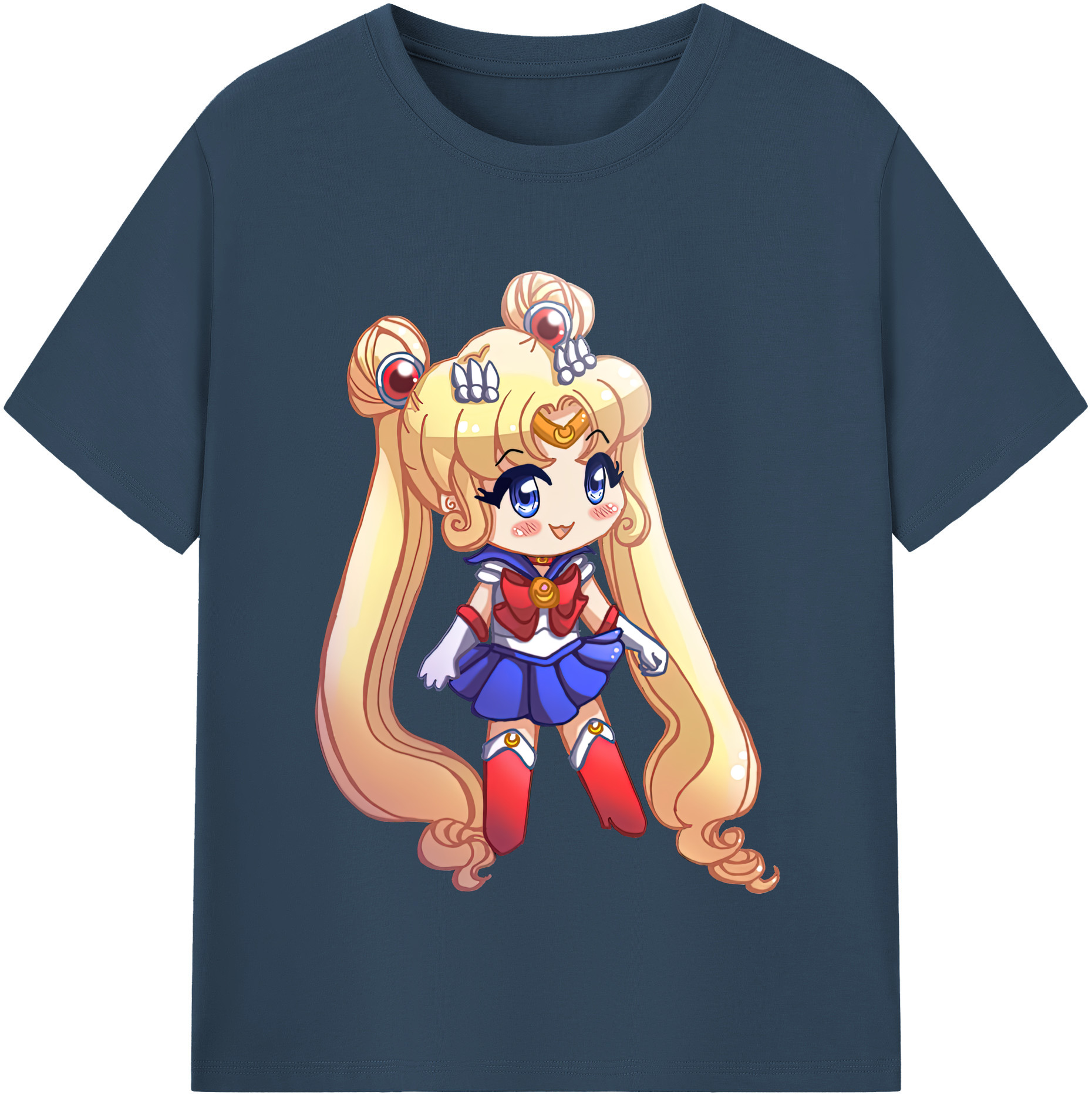 （画像用） 美少女戦士セーラームーン 月野 うさぎ つきの うさぎ Sailor Moon Tsukino Usagi 綿100％半袖Tシャツ（フロントプリント）