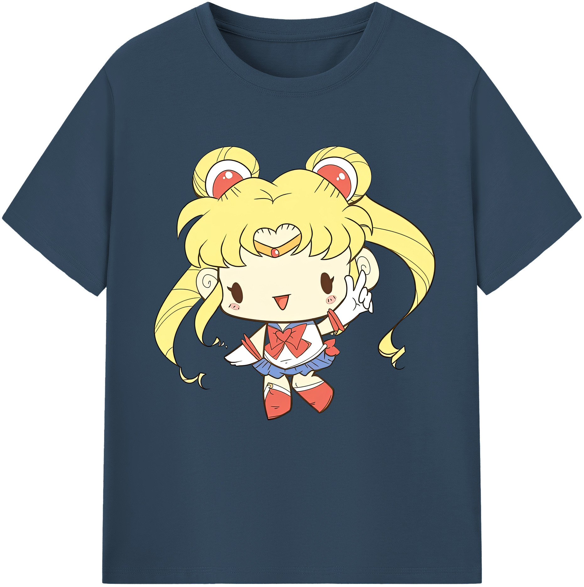 （画像用） 美少女戦士セーラームーン 月野 うさぎ つきの うさぎ Sailor Moon Tsukino Usagi 綿100％半袖Tシャツ（フロントプリント）