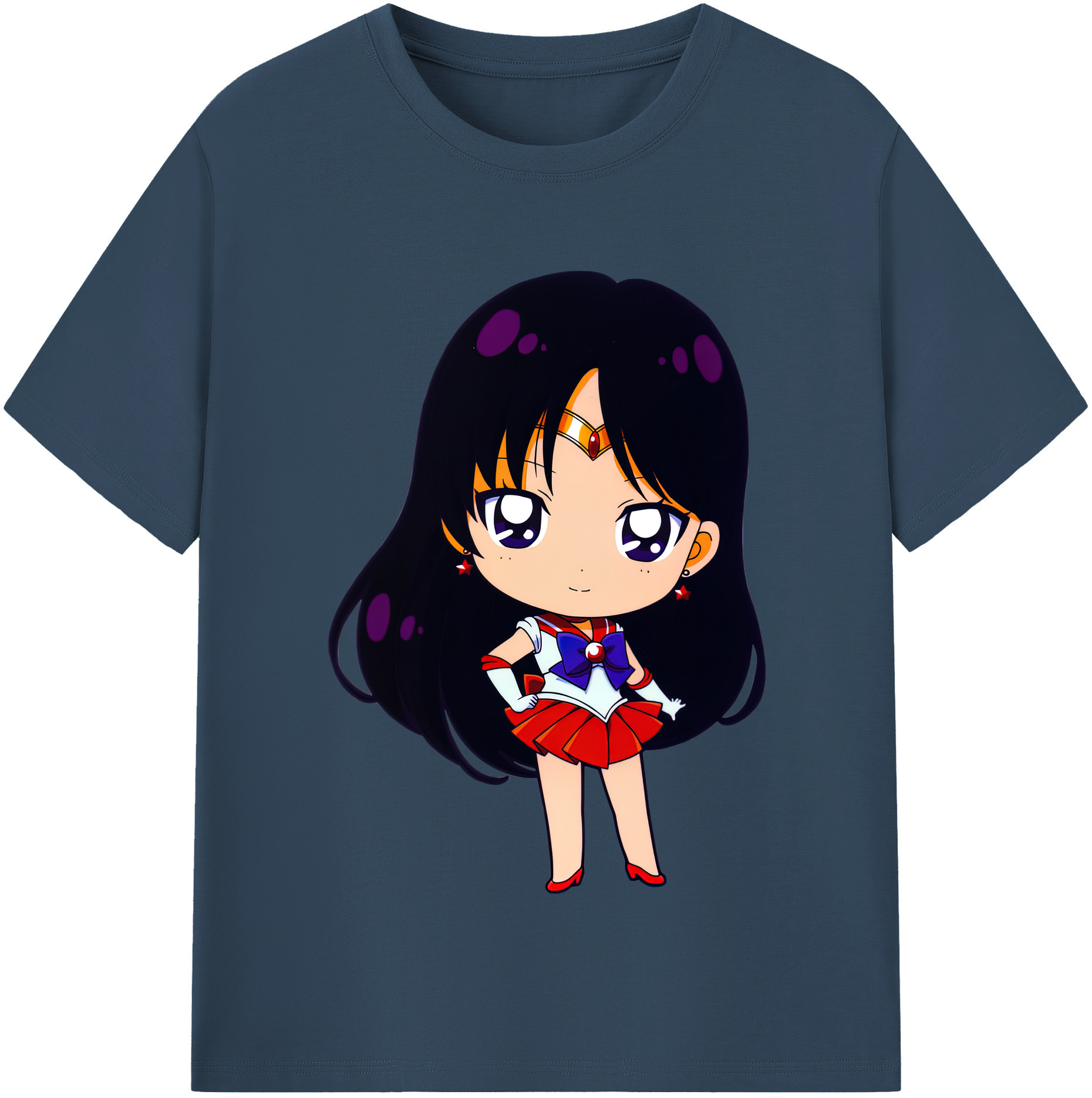 （画像用） 美少女戦士セーラームーン 火野レイ ひの レイ Sailor Moon Hino Rei （セーラーマーズ,Sailor Mars） 綿100％半袖Tシャツ（フロントプリント）