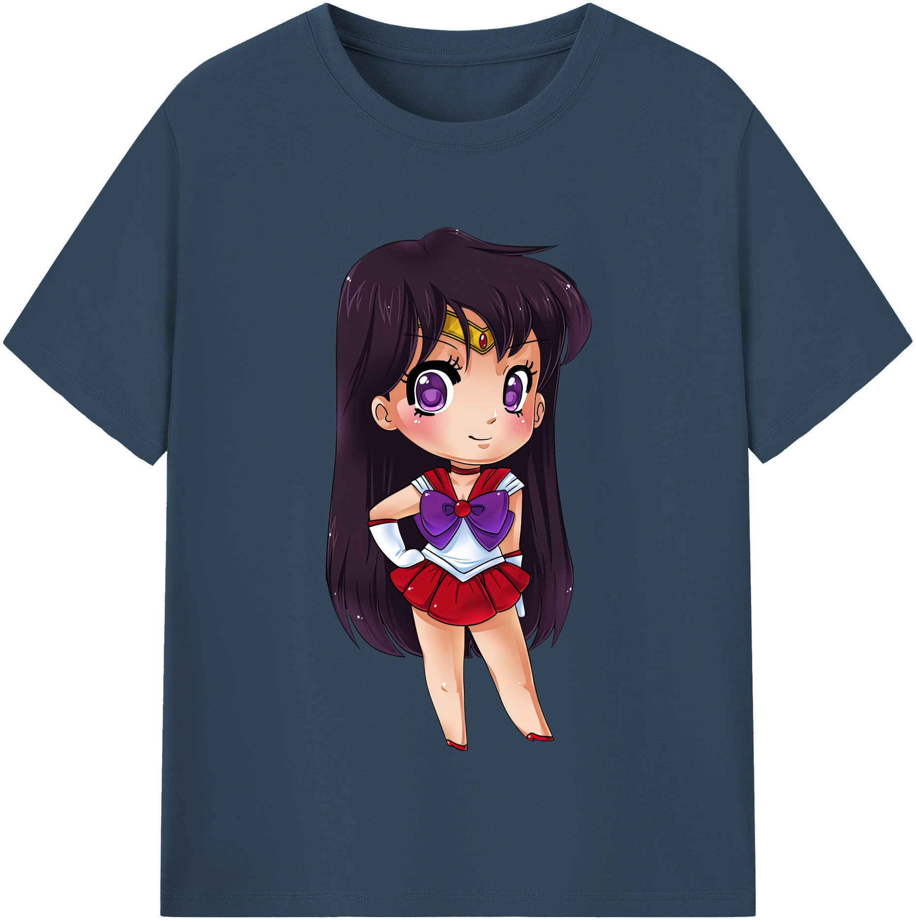 （画像用） 美少女戦士セーラームーン 火野レイ ひの レイ Sailor Moon Hino Rei （セーラーマーズ,Sailor Mars） 綿100％半袖Tシャツ（フロントプリント）