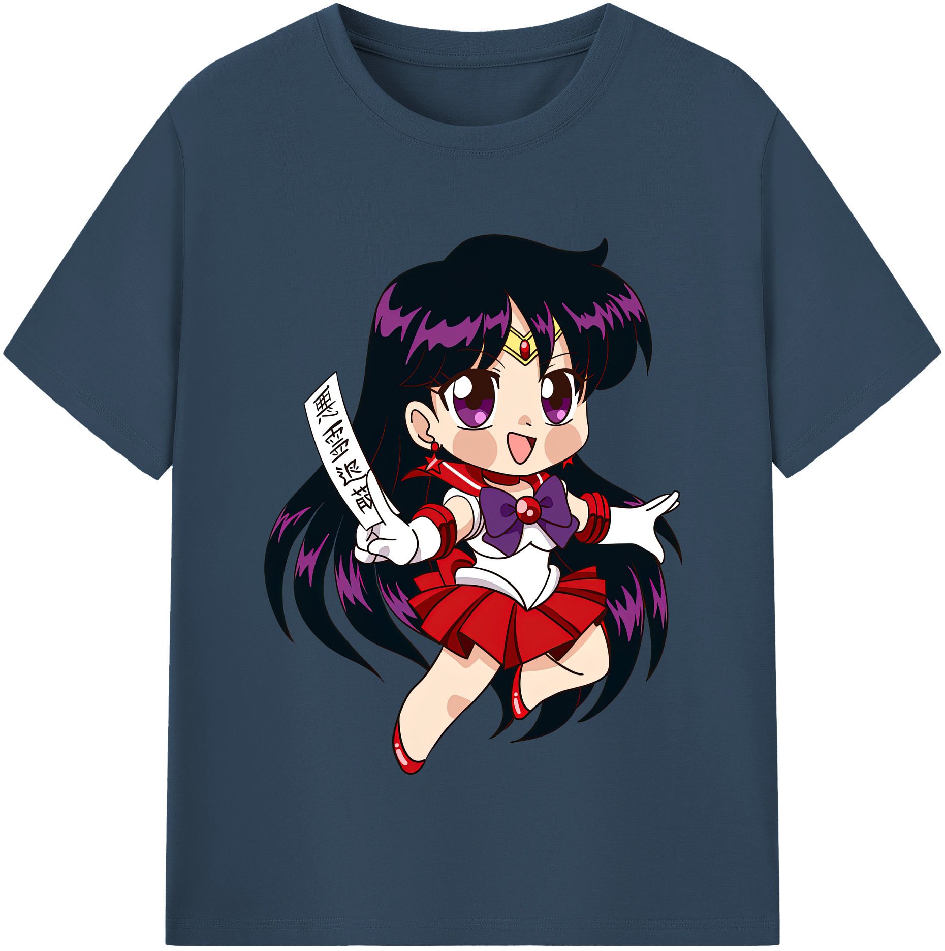 （画像用） 美少女戦士セーラームーン 火野レイ ひの レイ Sailor Moon Hino Rei （セーラーマーズ,Sailor Mars） 綿100％半袖Tシャツ（フロントプリント）