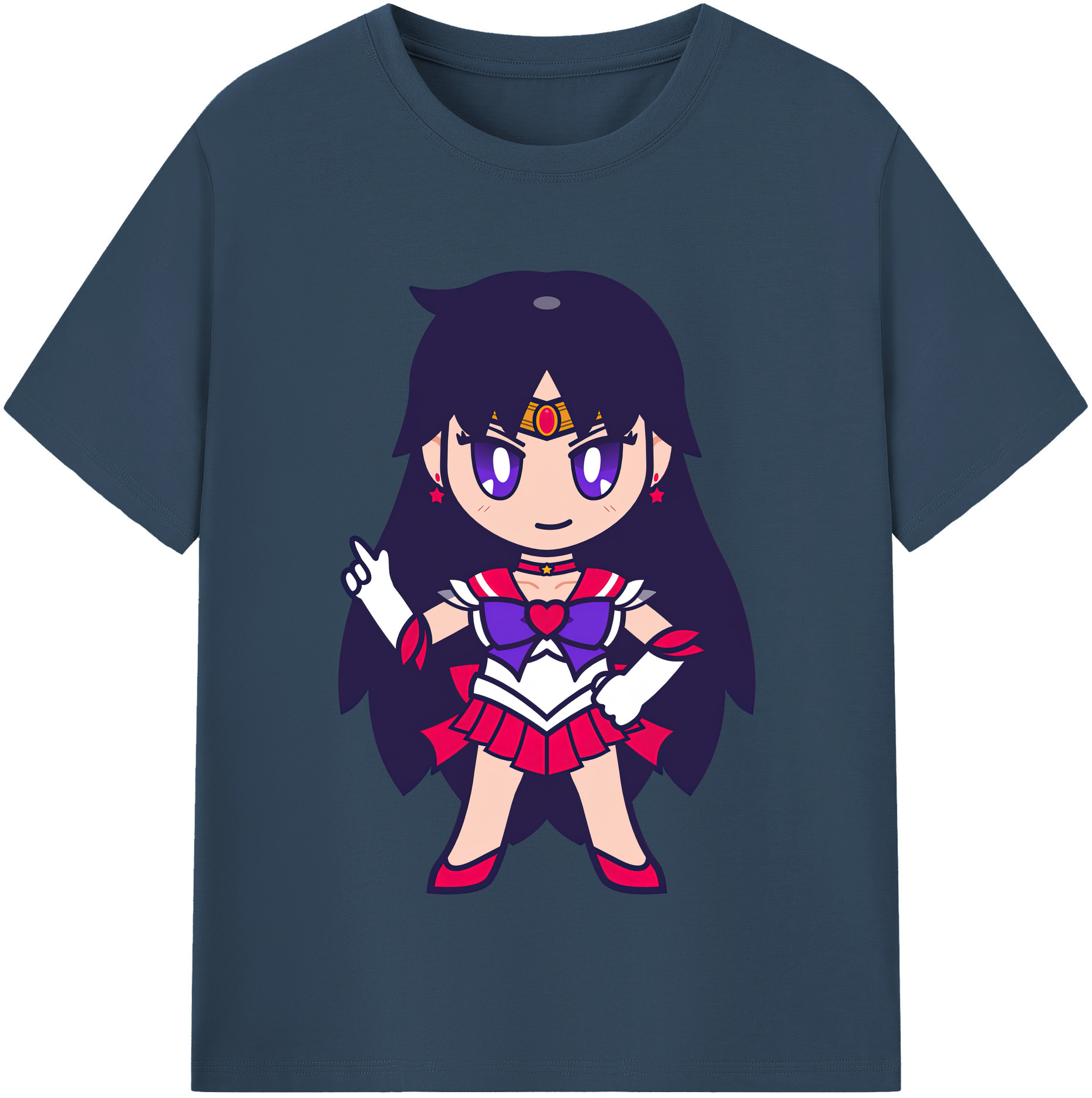 （画像用） 美少女戦士セーラームーン 火野レイ ひの レイ Sailor Moon Hino Rei （セーラーマーズ,Sailor Mars） 綿100％半袖Tシャツ（フロントプリント）