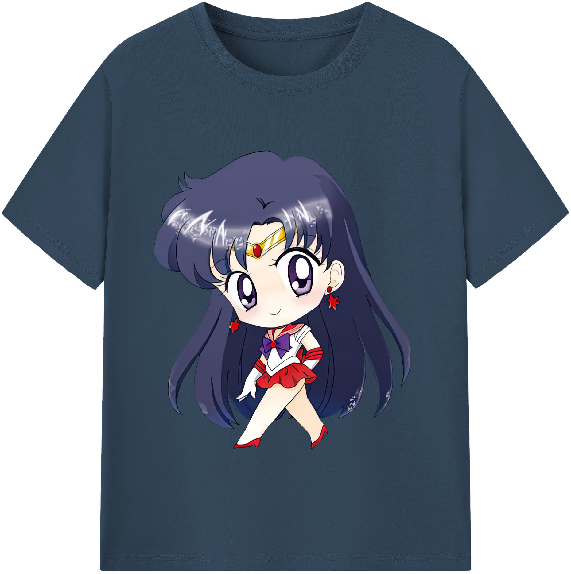 （画像用） 美少女戦士セーラームーン 火野レイ ひの レイ Sailor Moon Hino Rei （セーラーマーズ,Sailor Mars） 綿100％半袖Tシャツ（フロントプリント）