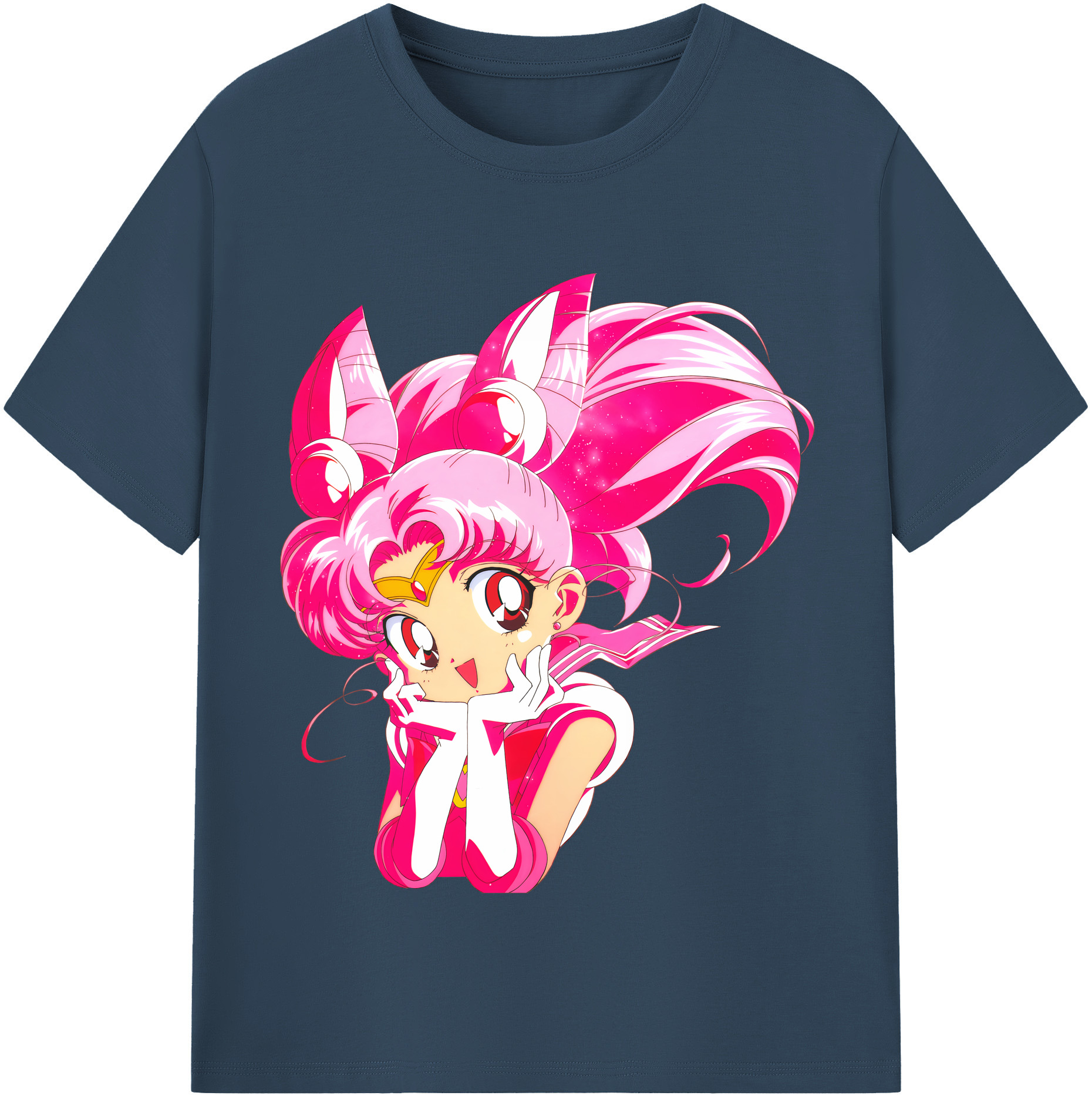 （画像用） 美少女戦士セーラームーン ちびうさ Sailor Moon Chibiusa Tsukino Usagi Small Lady Serenity 綿100％半袖Tシャツ（フロントプリント）