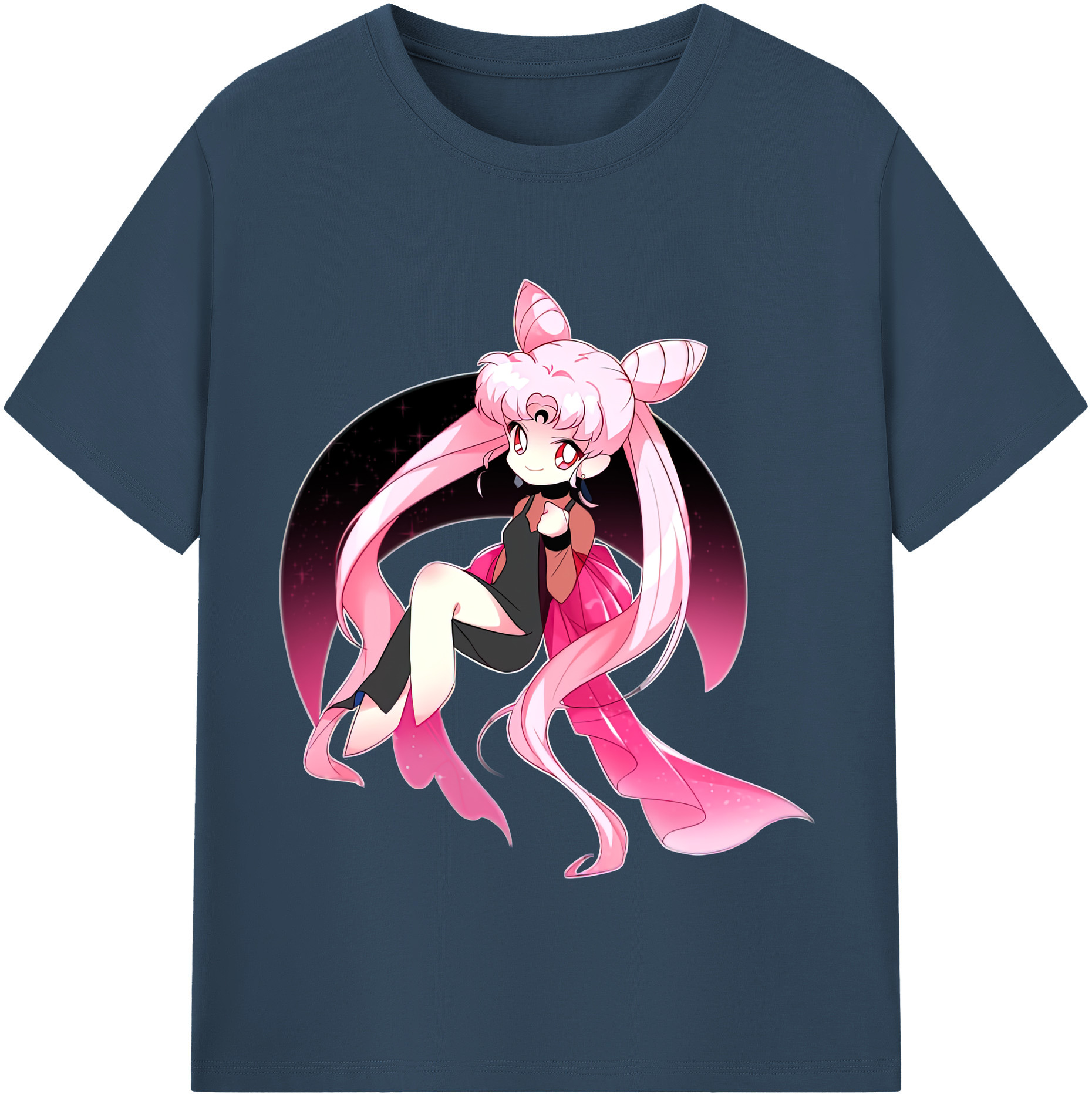 （画像用） 美少女戦士セーラームーン ちびうさ Sailor Moon Chibiusa Tsukino Usagi Small Lady Serenity 綿100％半袖Tシャツ（フロントプリント）