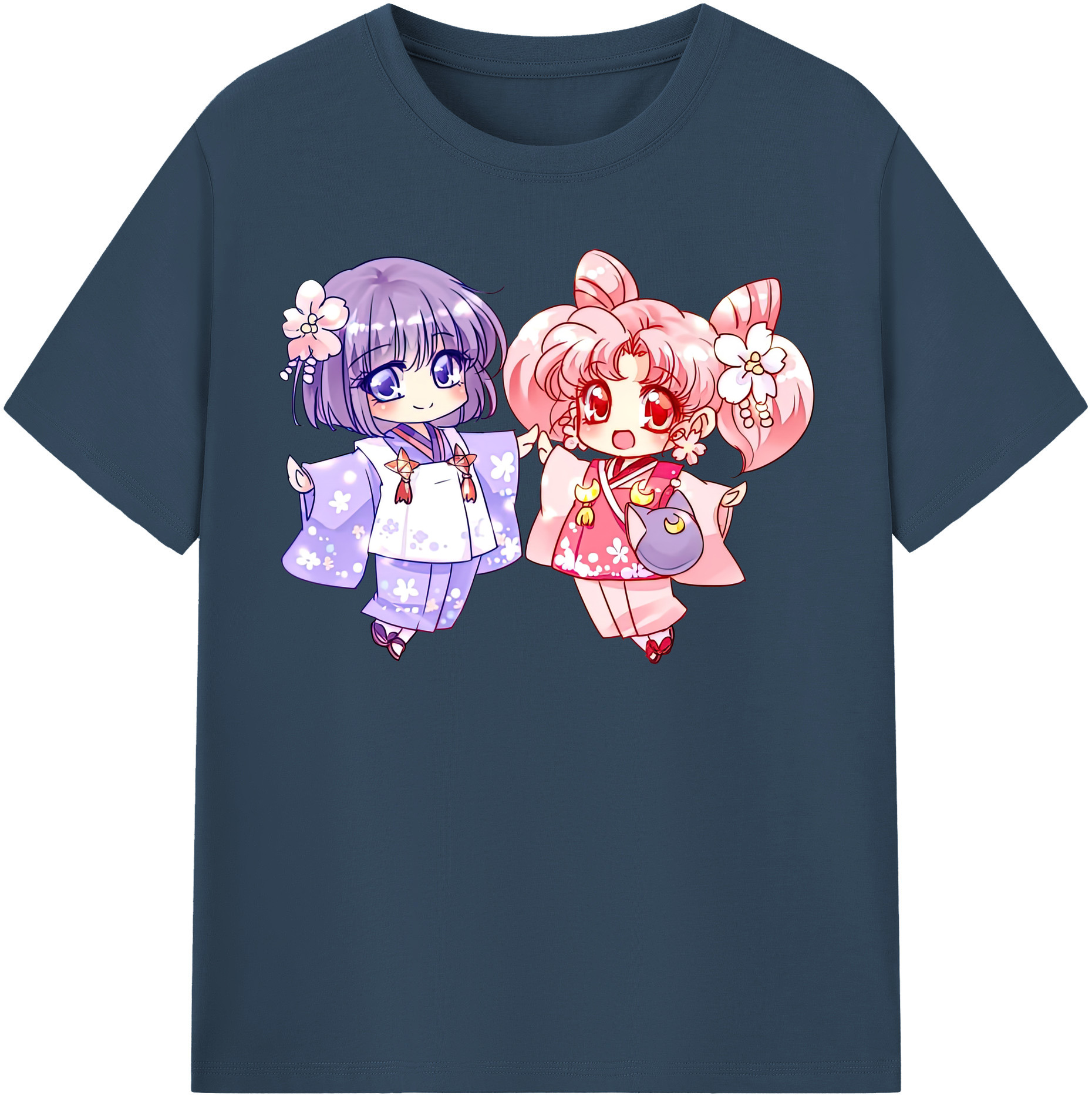 （画像用） 美少女戦士セーラームーン ちびうさ Sailor Moon Chibiusa Tsukino Usagi Small Lady Serenity 綿100％半袖Tシャツ（フロントプリント）