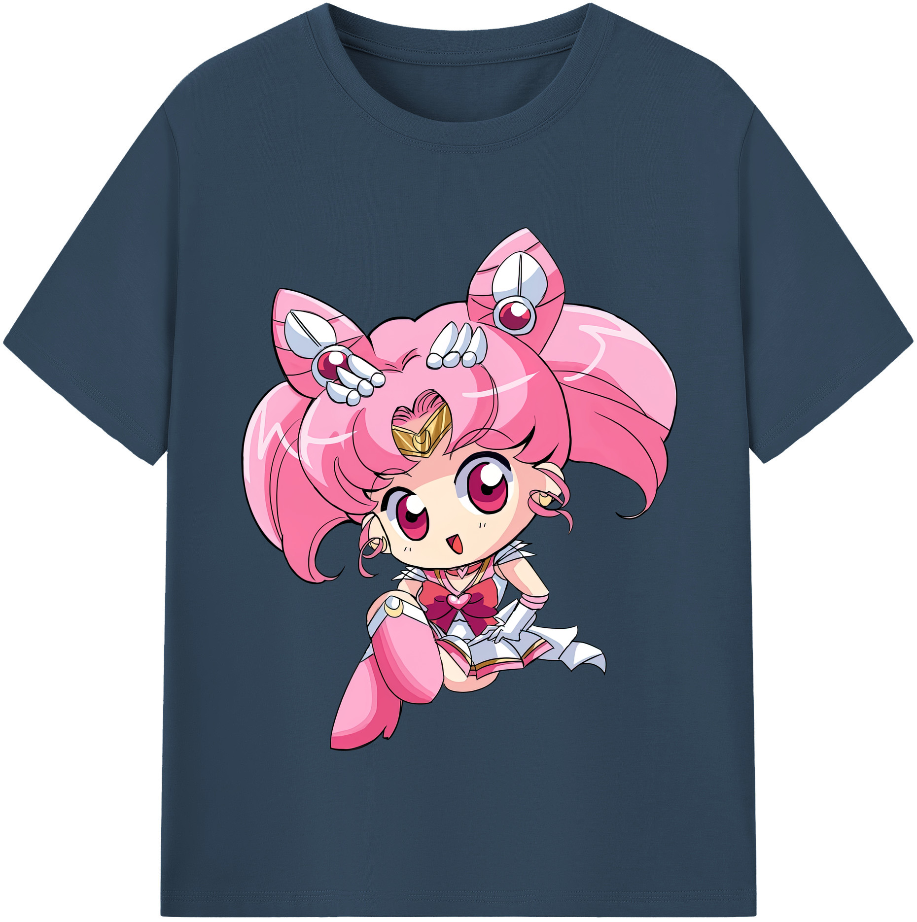 （画像用） 美少女戦士セーラームーン ちびうさ Sailor Moon Chibiusa Tsukino Usagi Small Lady Serenity 綿100％半袖Tシャツ（フロントプリント）