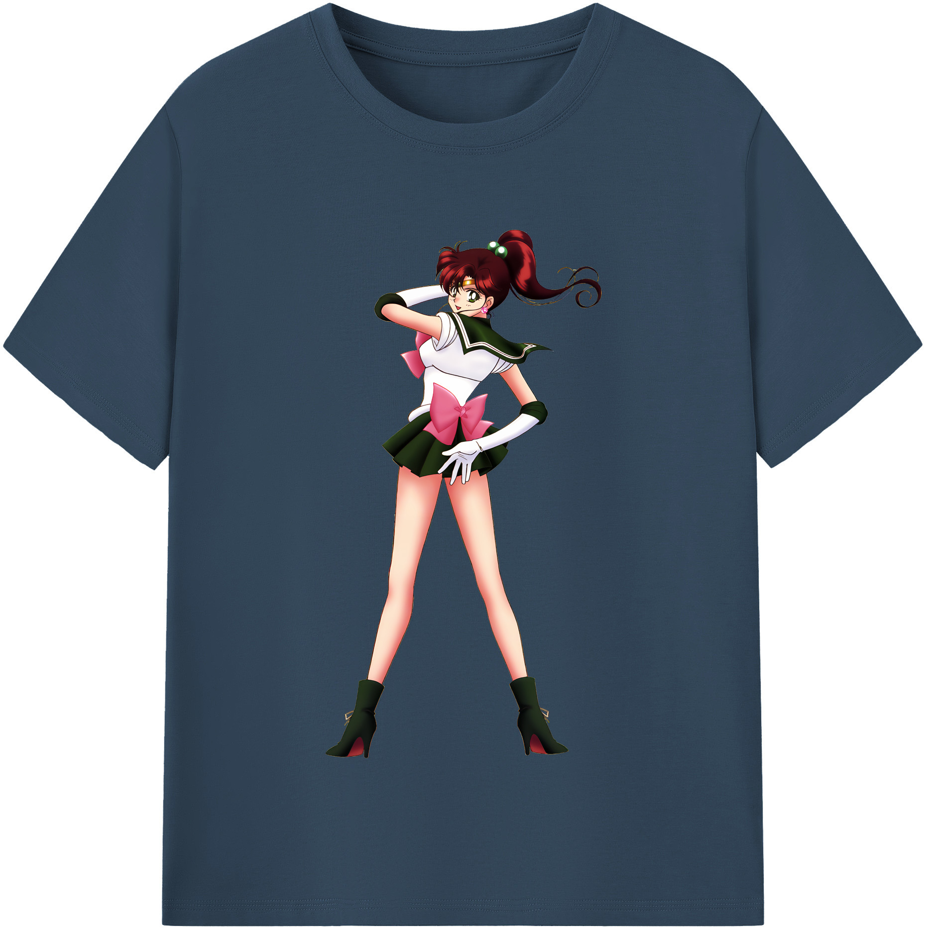 （画像用） 美少女戦士セーラームーン 木野 まこと きの まこと Sailor Moon Kino Makoto （セーラージュピター；Sailor Jupiter） 綿100％半袖Tシャツ（フロントプリント）
