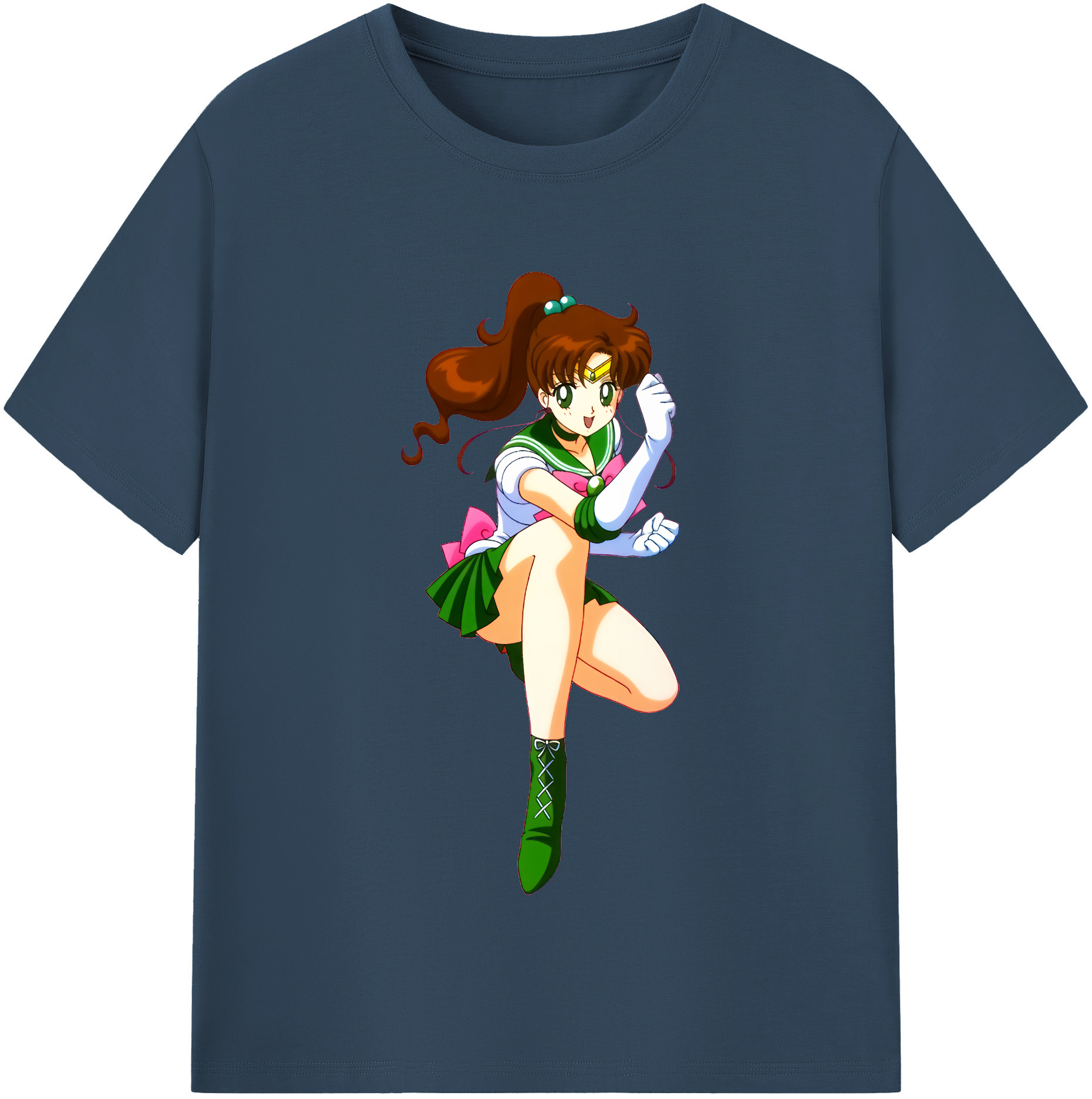 （画像用） 美少女戦士セーラームーン 木野 まこと きの まこと Sailor Moon Kino Makoto （セーラージュピター；Sailor Jupiter） 綿100％半袖Tシャツ（フロントプリント）
