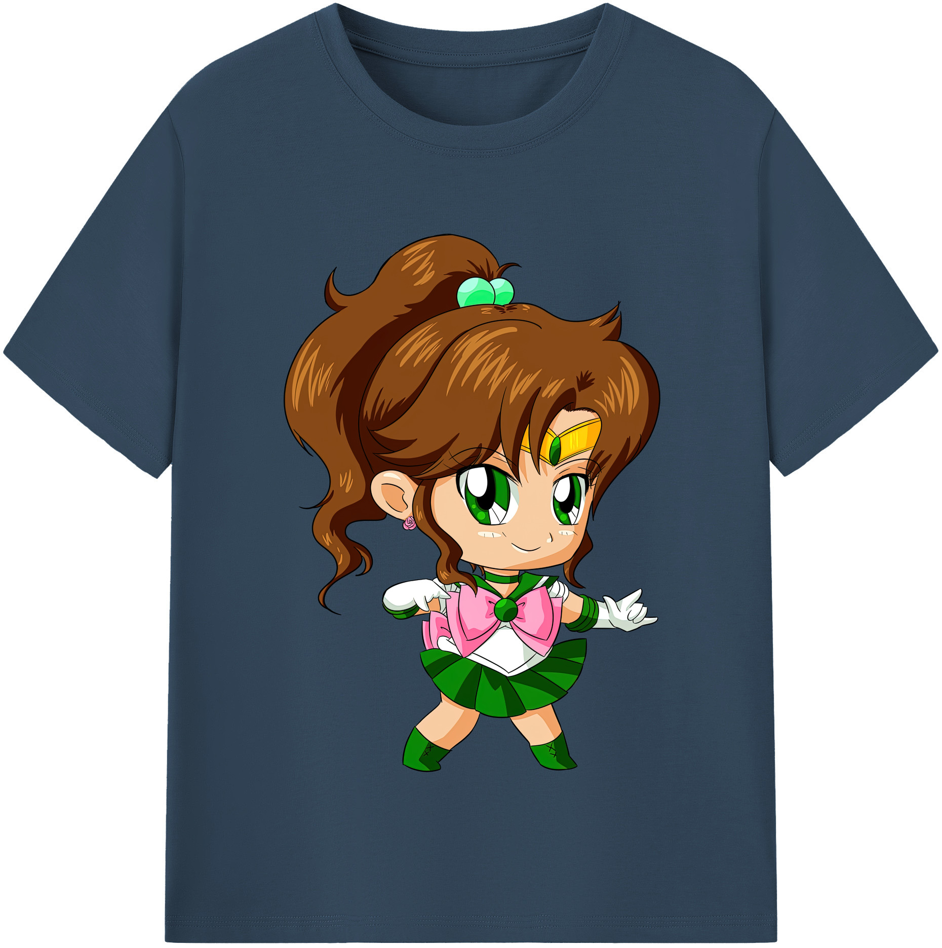 （画像用） 美少女戦士セーラームーン 木野 まこと きの まこと Sailor Moon Kino Makoto （セーラージュピター；Sailor Jupiter） 綿100％半袖Tシャツ（フロントプリント）