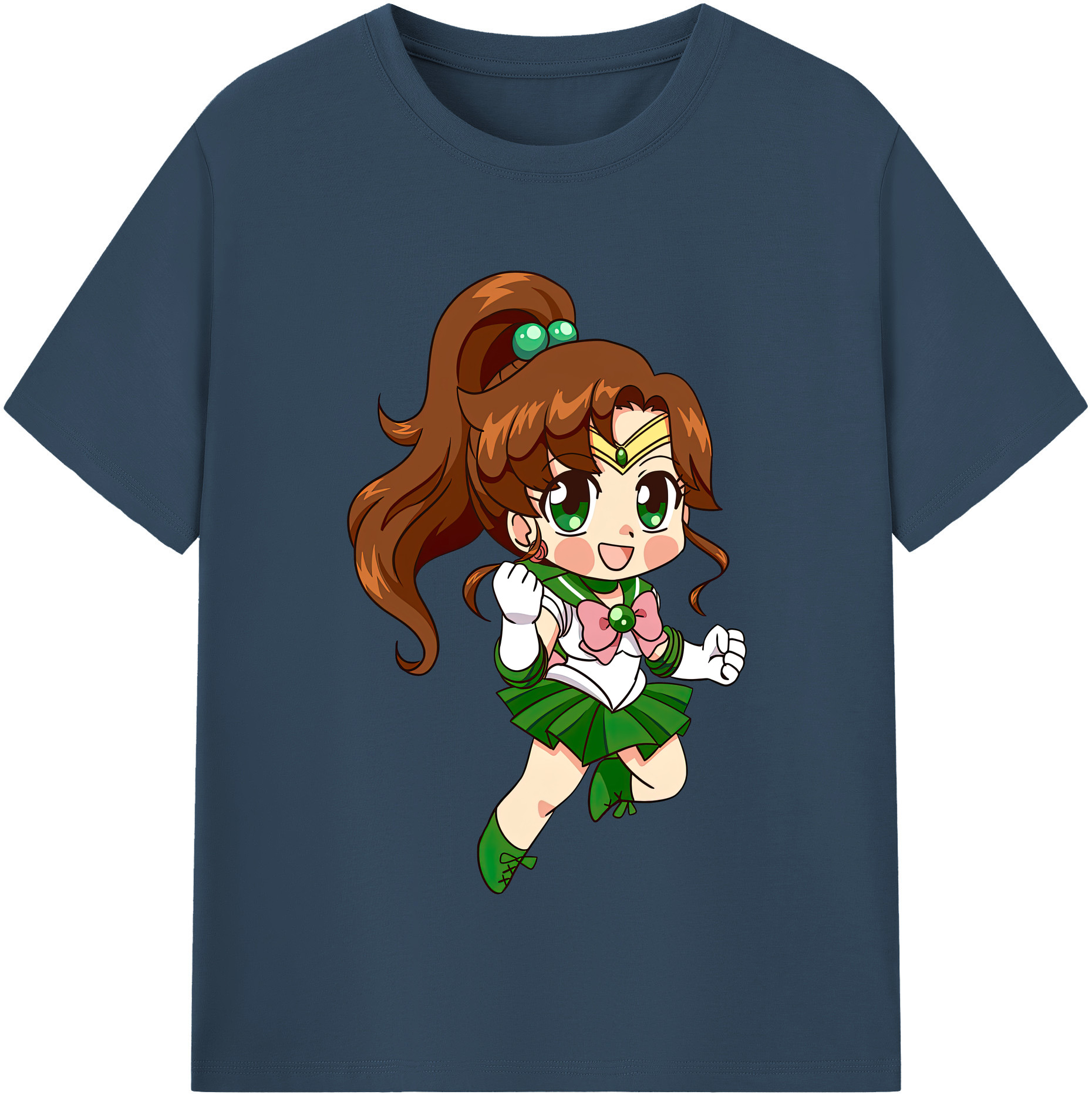 （画像用） 美少女戦士セーラームーン 木野 まこと きの まこと Sailor Moon Kino Makoto （セーラージュピター；Sailor Jupiter） 綿100％半袖Tシャツ（フロントプリント）