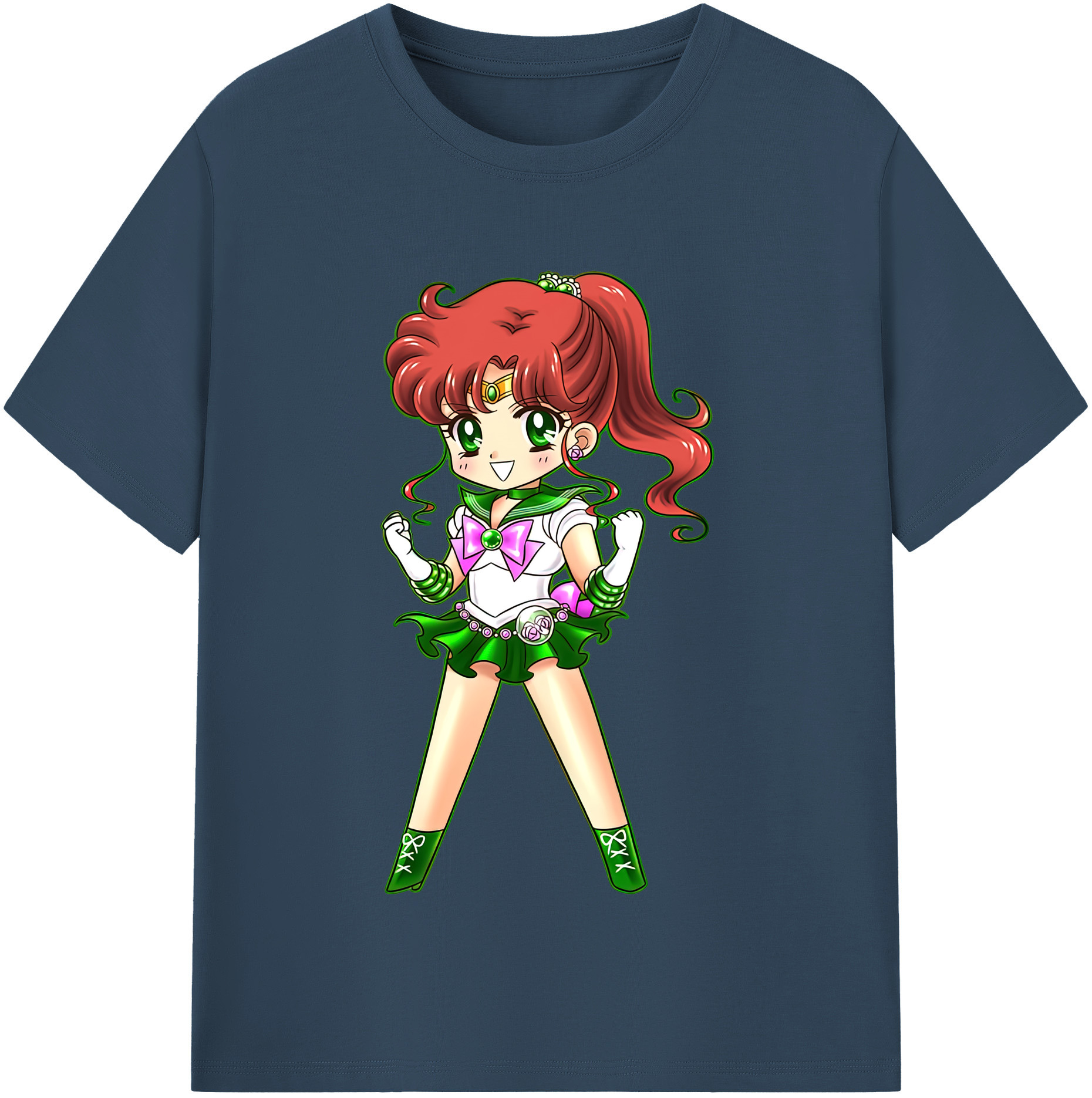 （画像用） 美少女戦士セーラームーン 木野 まこと きの まこと Sailor Moon Kino Makoto （セーラージュピター；Sailor Jupiter） 綿100％半袖Tシャツ（フロントプリント）