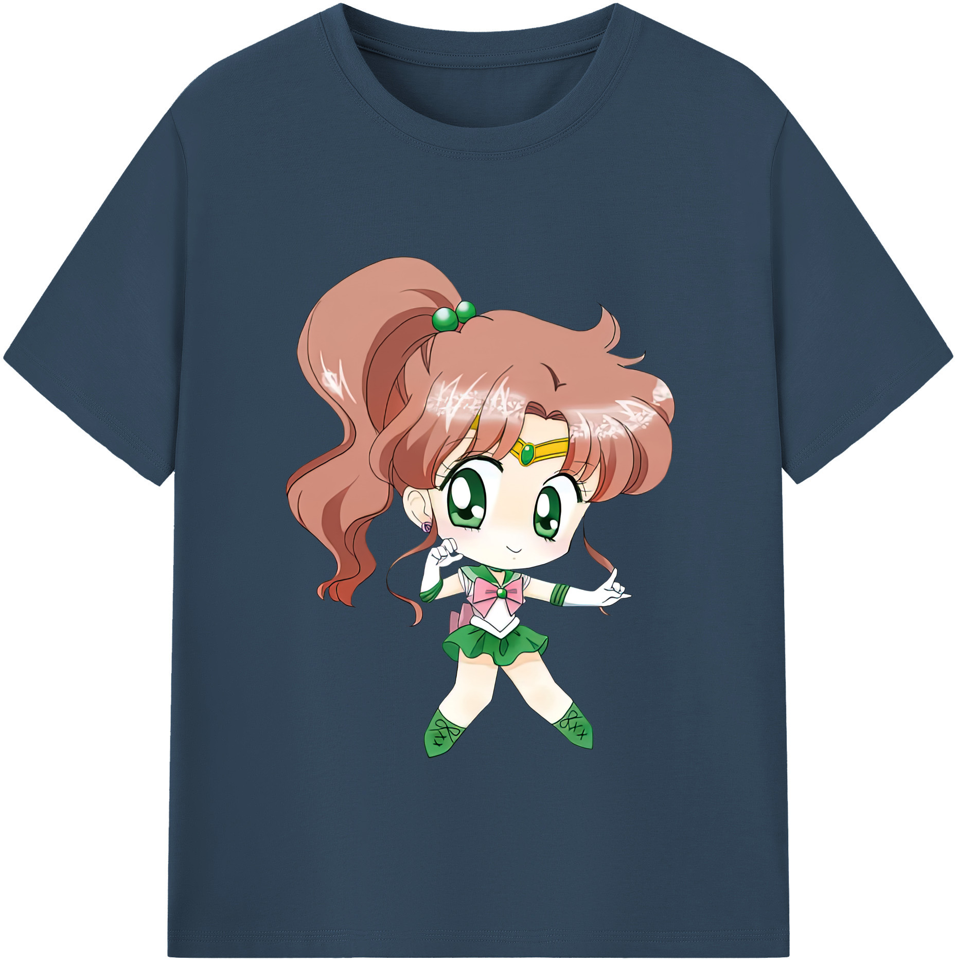 （画像用） 美少女戦士セーラームーン 木野 まこと きの まこと Sailor Moon Kino Makoto （セーラージュピター；Sailor Jupiter） 綿100％半袖Tシャツ（フロントプリント）