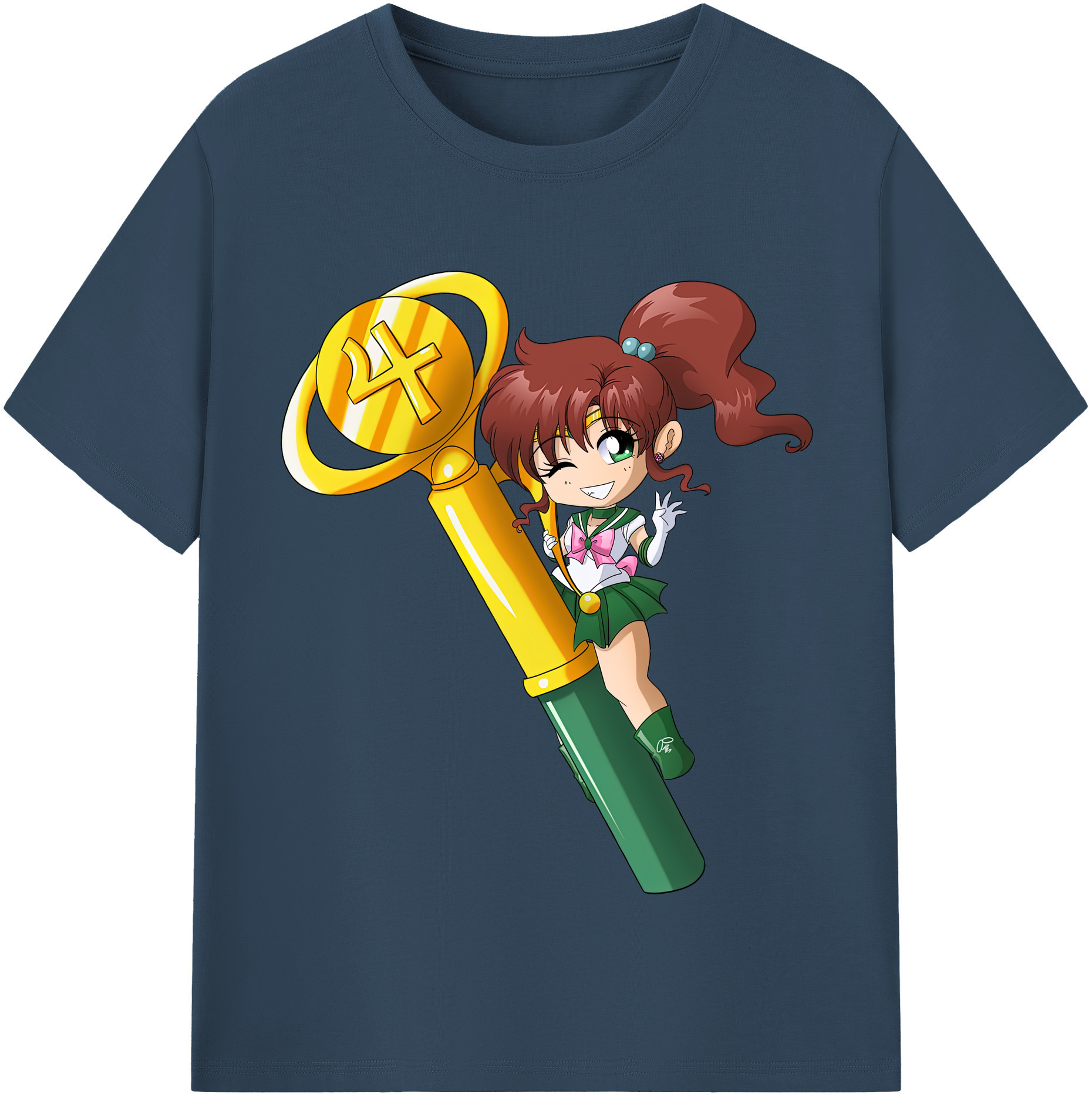 （画像用） 美少女戦士セーラームーン 木野 まこと きの まこと Sailor Moon Kino Makoto （セーラージュピター；Sailor Jupiter） 綿100％半袖Tシャツ（フロントプリント）