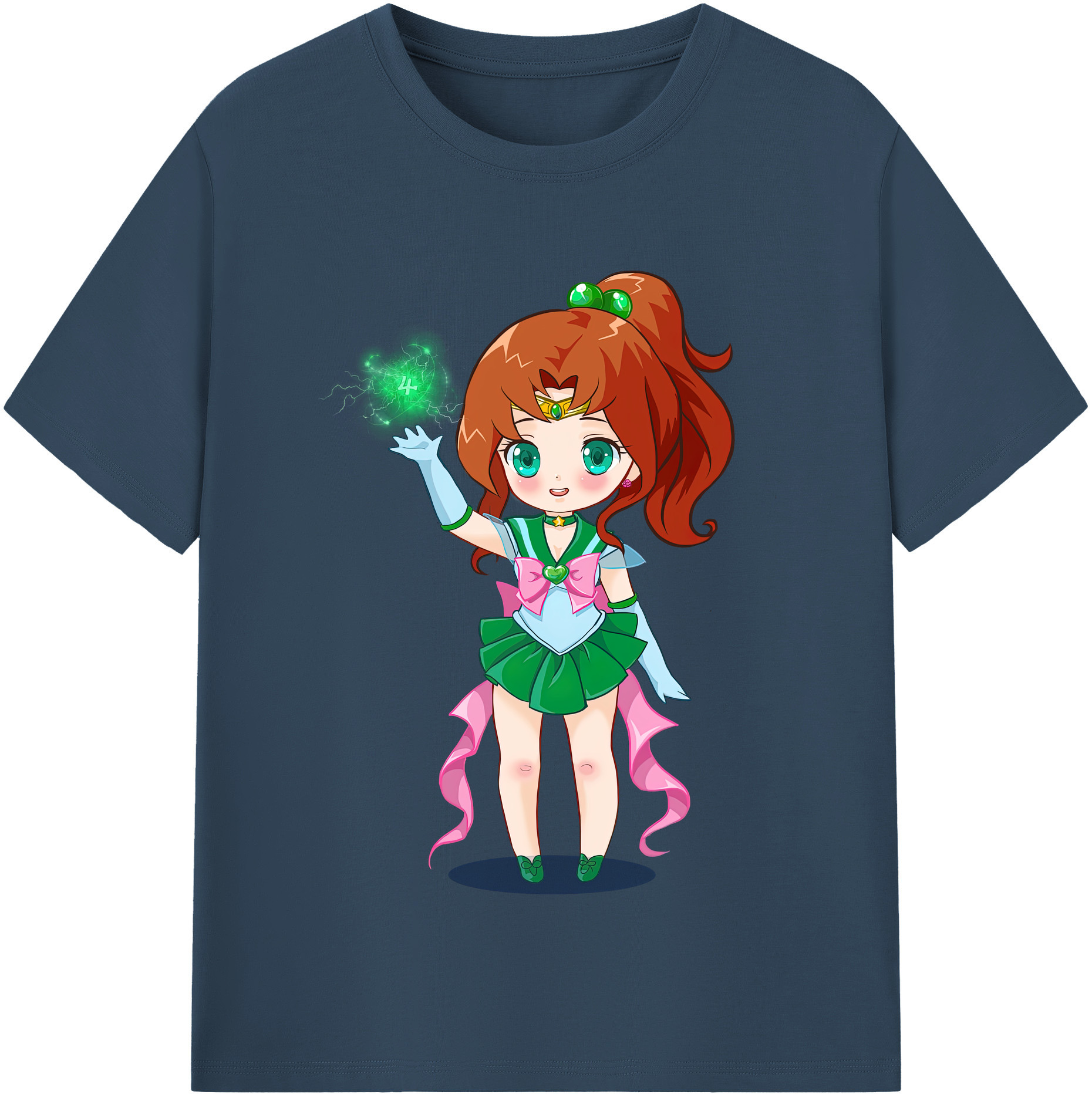 （画像用） 美少女戦士セーラームーン 木野 まこと きの まこと Sailor Moon Kino Makoto （セーラージュピター；Sailor Jupiter） 綿100％半袖Tシャツ（フロントプリント）