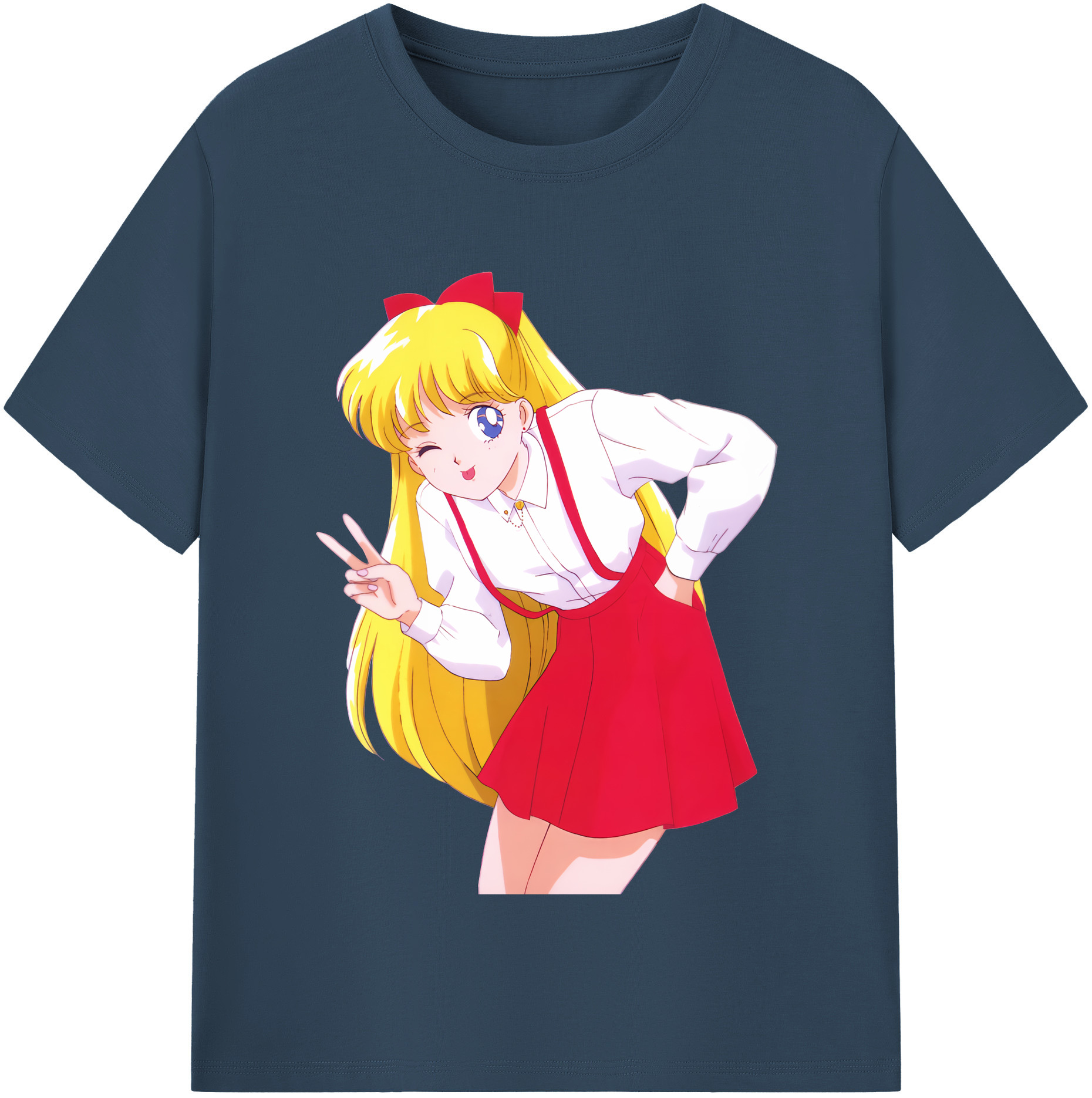 （画像用） 美少女戦士セーラームーン 愛野 美奈子 あいの みなこ Sailor Moon Aino Minako 綿100％半袖Tシャツ（フロントプリント）