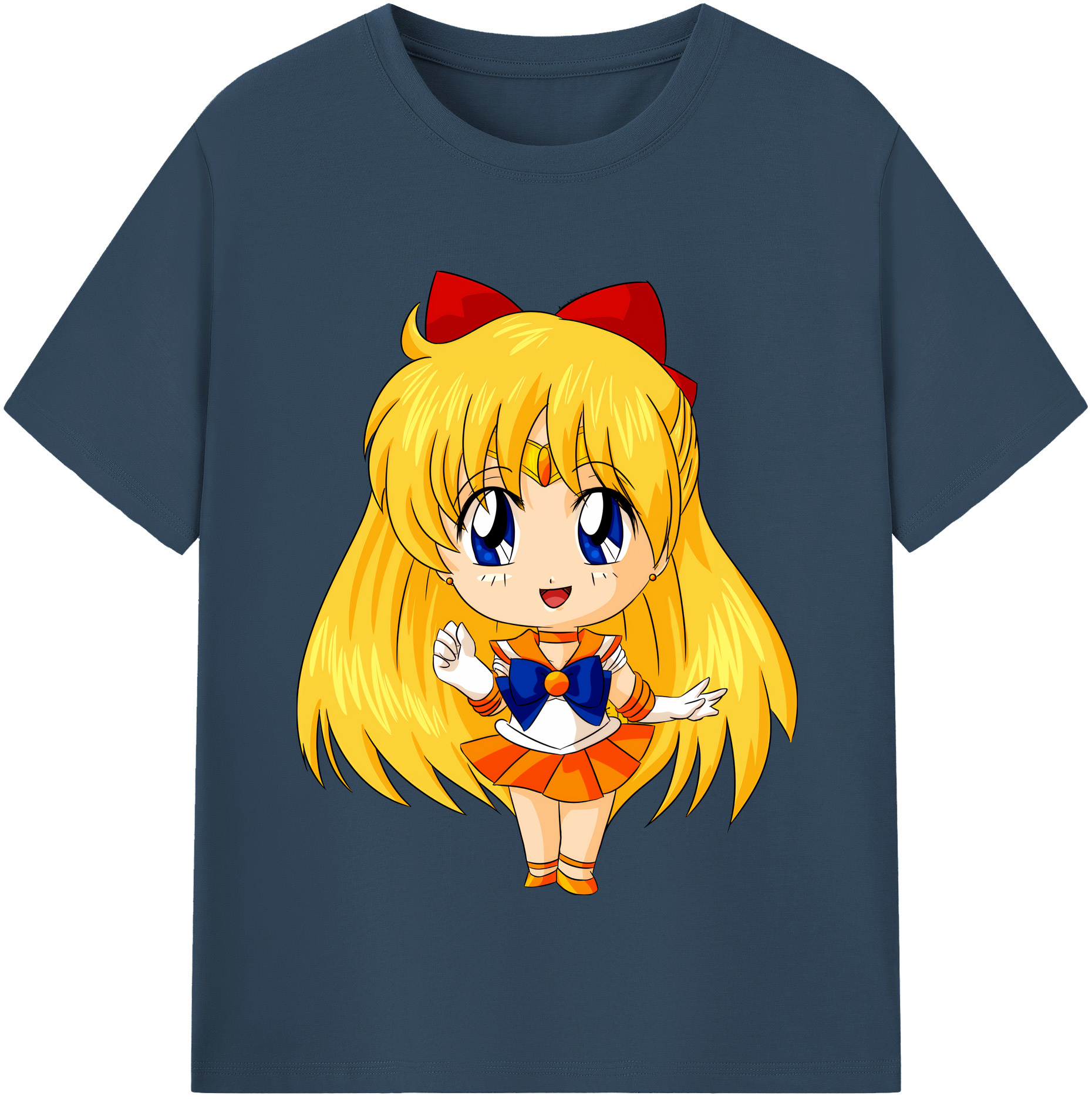 （画像用） 美少女戦士セーラームーン 愛野 美奈子 あいの みなこ Sailor Moon Aino Minako 綿100％半袖Tシャツ（フロントプリント）