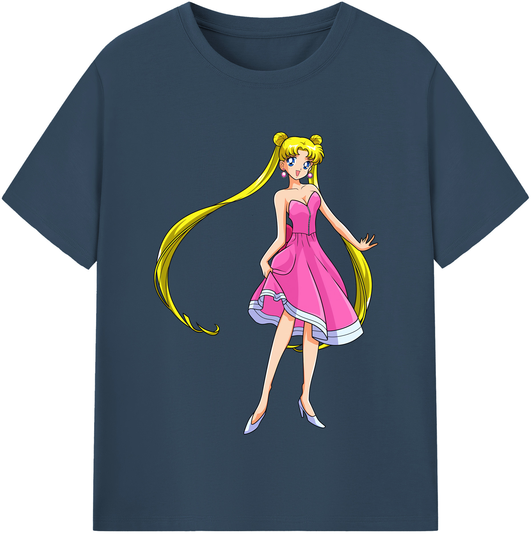（画像用） 美少女戦士セーラームーン 愛野 美奈子 あいの みなこ Sailor Moon Aino Minako 綿100％半袖Tシャツ（フロントプリント）