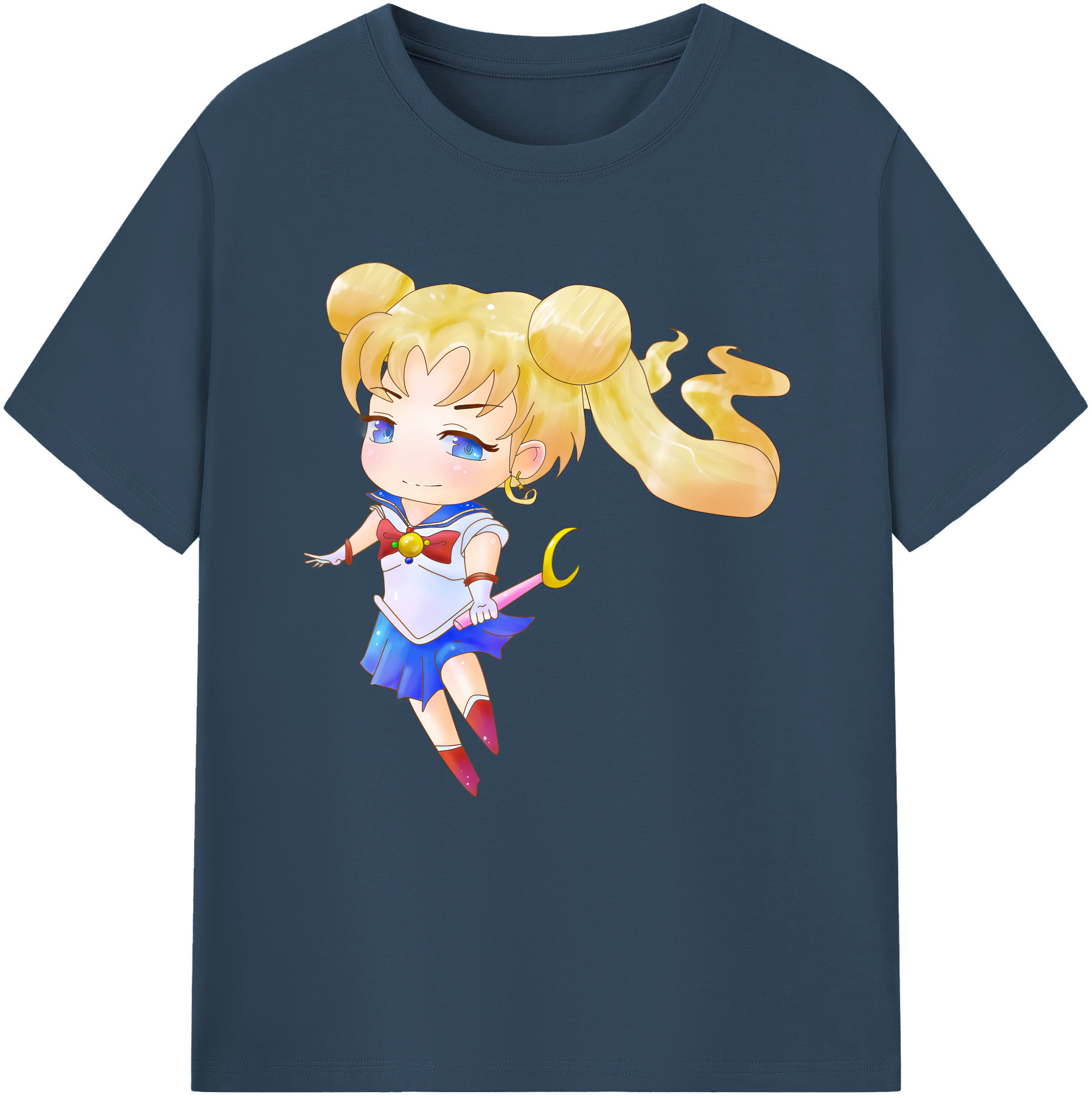 （画像用） 美少女戦士セーラームーン 愛野 美奈子 あいの みなこ Sailor Moon Aino Minako 綿100％半袖Tシャツ（フロントプリント）