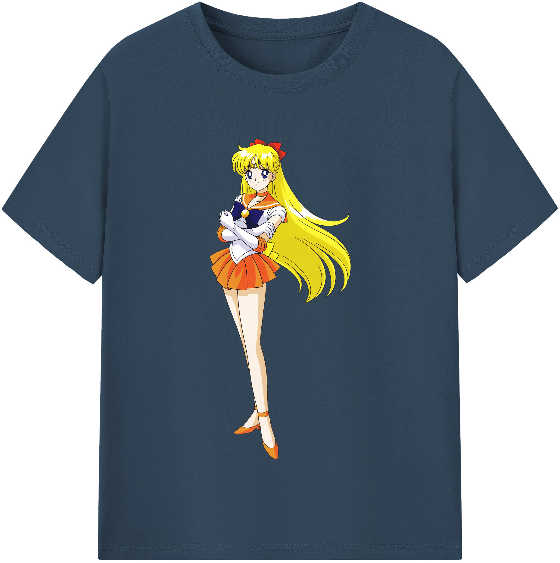 （画像用） 美少女戦士セーラームーン 愛野 美奈子 あいの みなこ Sailor Moon Aino Minako 綿100％半袖Tシャツ（フロントプリント）