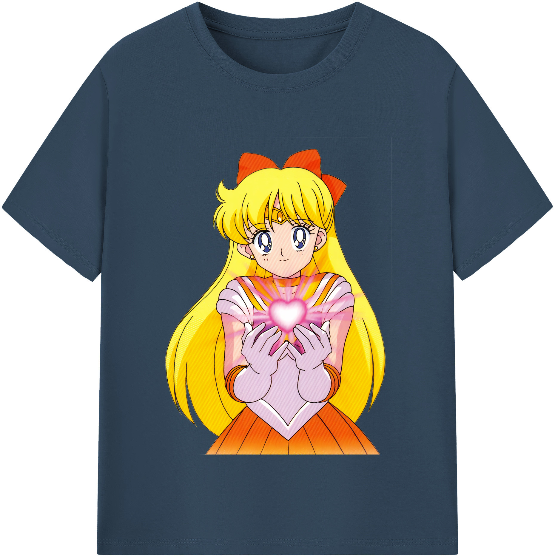 （画像用） 美少女戦士セーラームーン 愛野 美奈子 あいの みなこ Sailor Moon Aino Minako 綿100％半袖Tシャツ（フロントプリント）