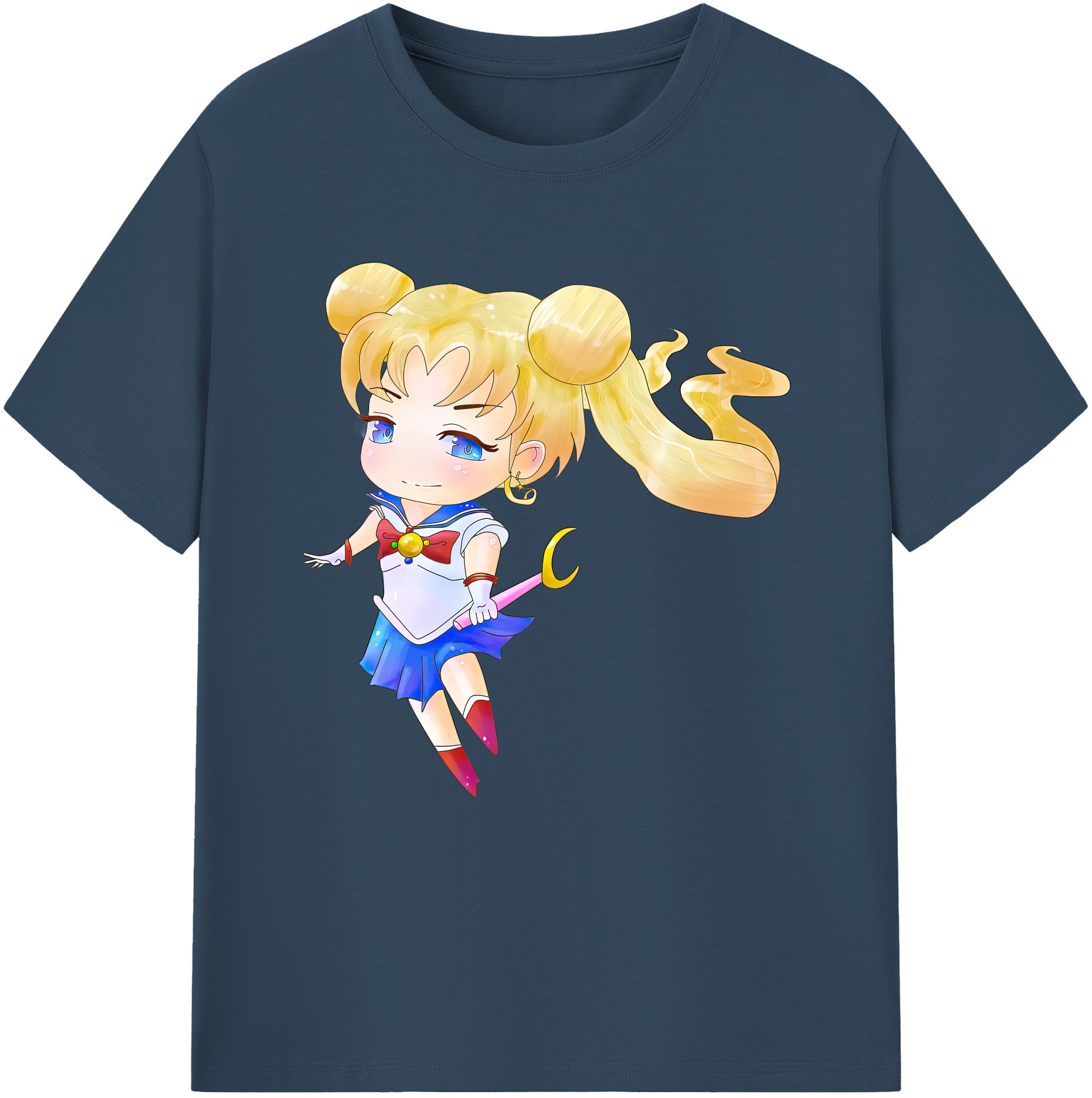 （画像用） 美少女戦士セーラームーン 愛野 美奈子 あいの みなこ Sailor Moon Aino Minako 綿100％半袖Tシャツ（フロントプリント）