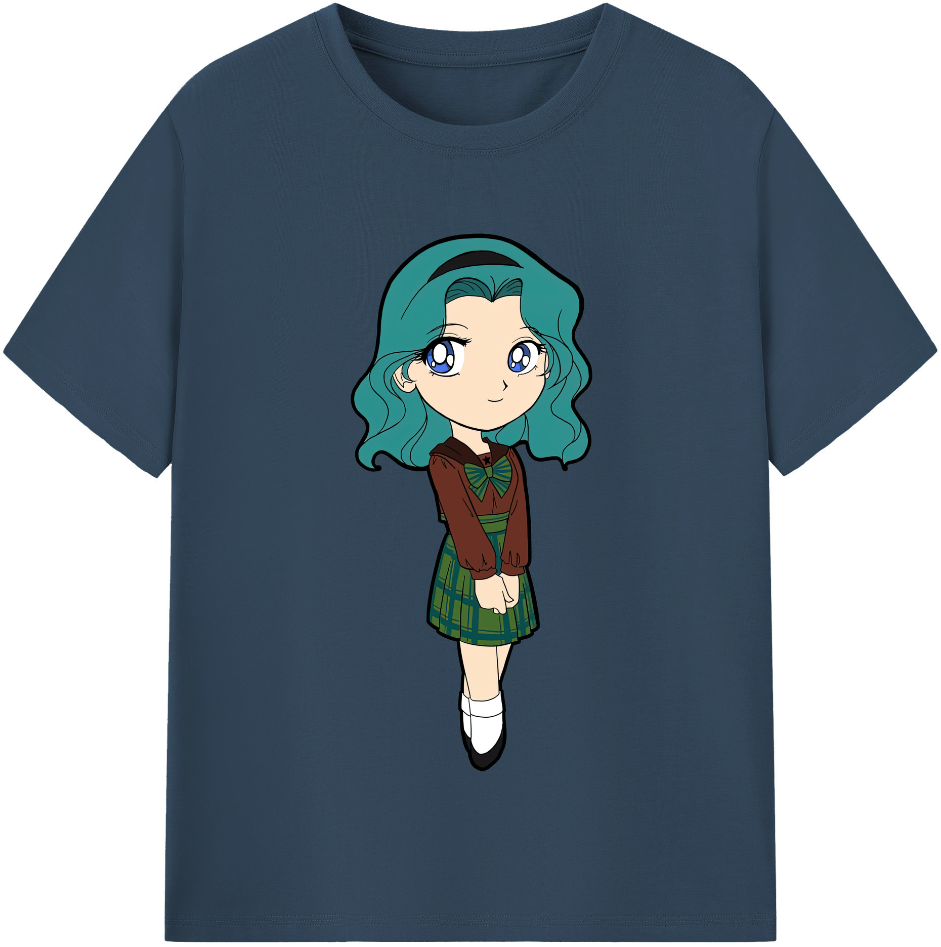 （画像用） 美少女戦士セーラームーン 海王 みちる（かいおう みちる） Sailor Moon Kaiou Michiru 綿100％半袖Tシャツ（フロントプリント）